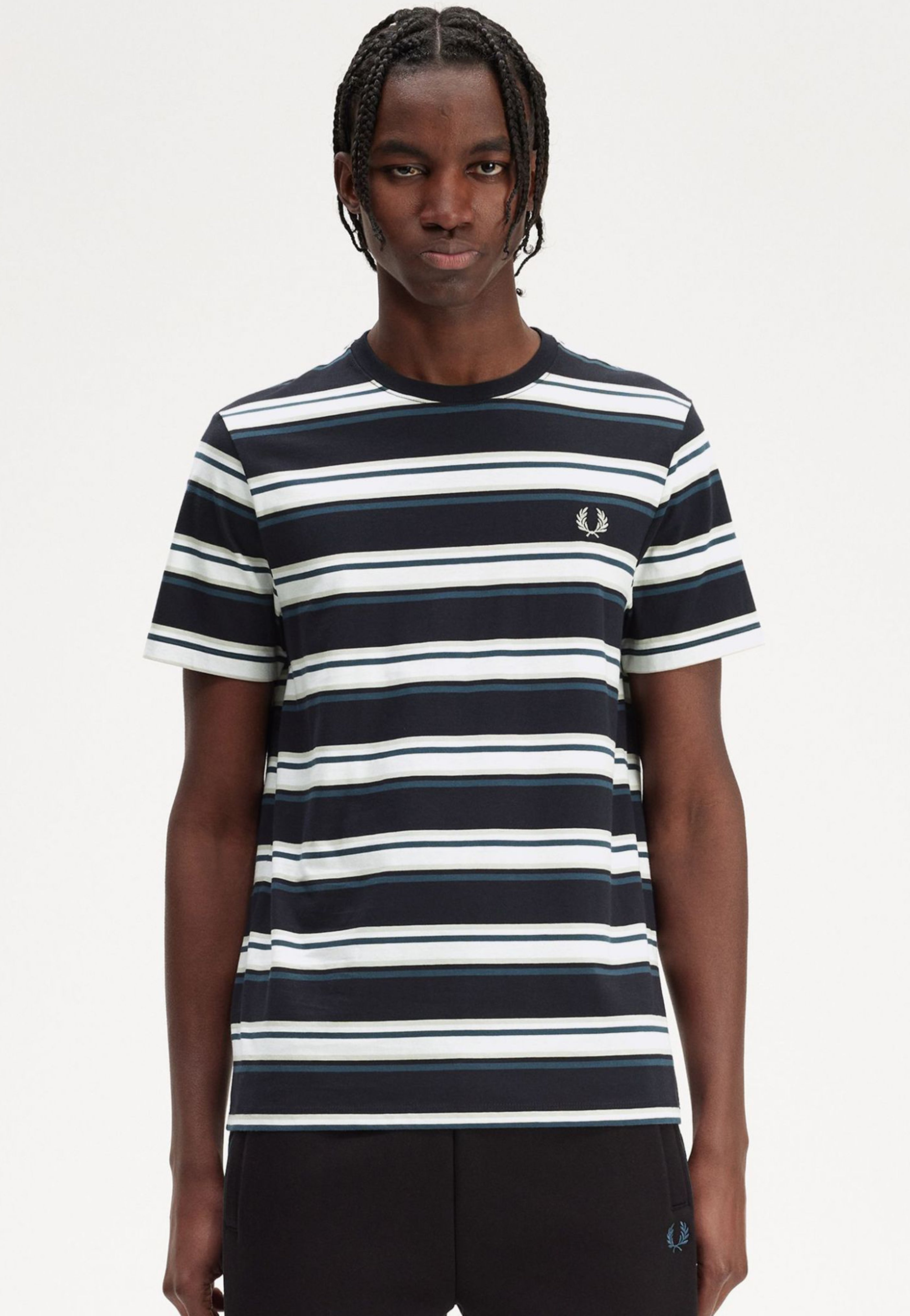 Fred Perry - Stripe Navy - T-Shirt | Men-Image