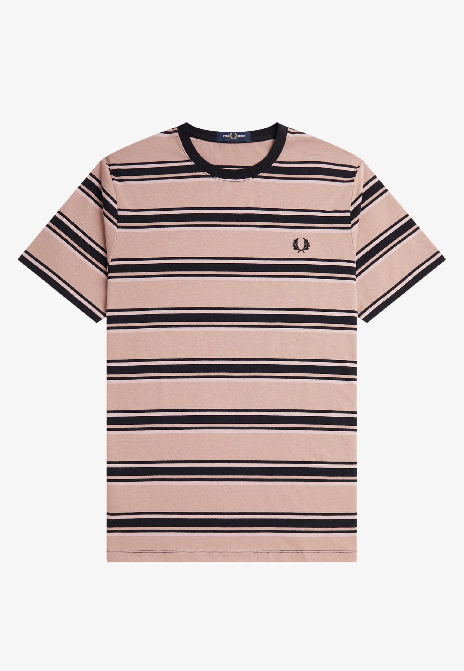 Fred Perry - Stripe Dark Pink/Dusty Rose/Black - T-Shirt | Men-Image