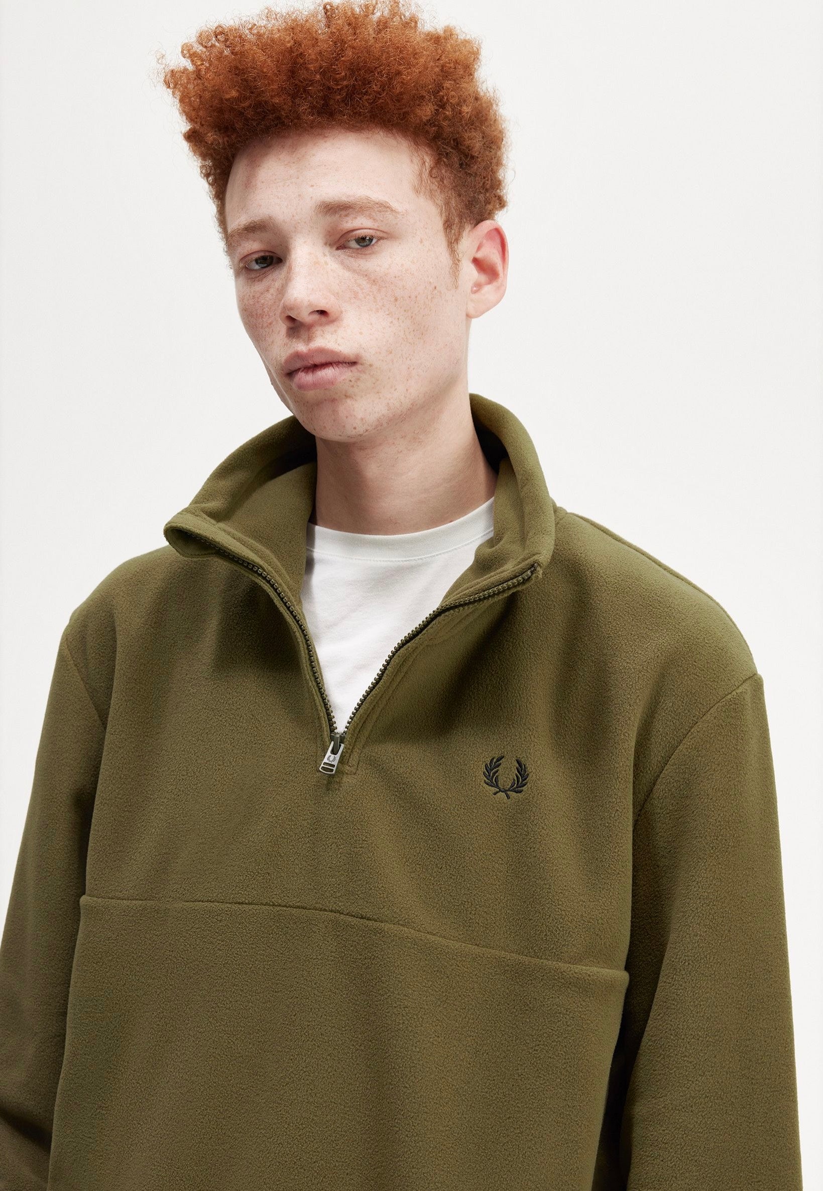 Fred Perry - Half Zip Fleece Uniform Green - Pullover | Men-Image