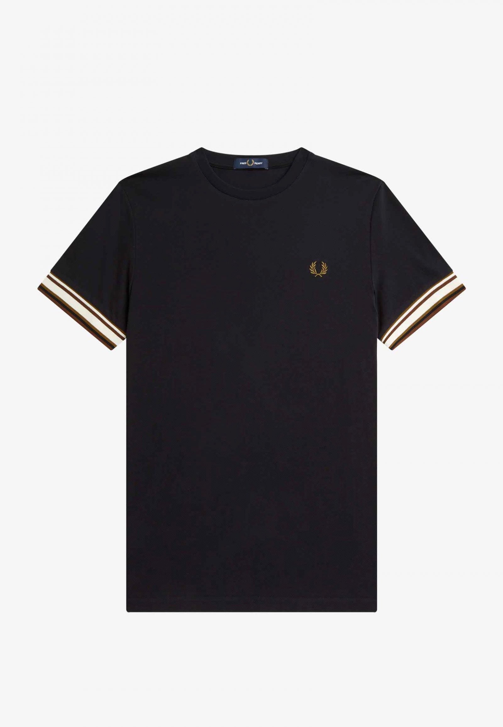 Fred Perry - Bold Tipped Pique Black - T-Shirt | Men-Image