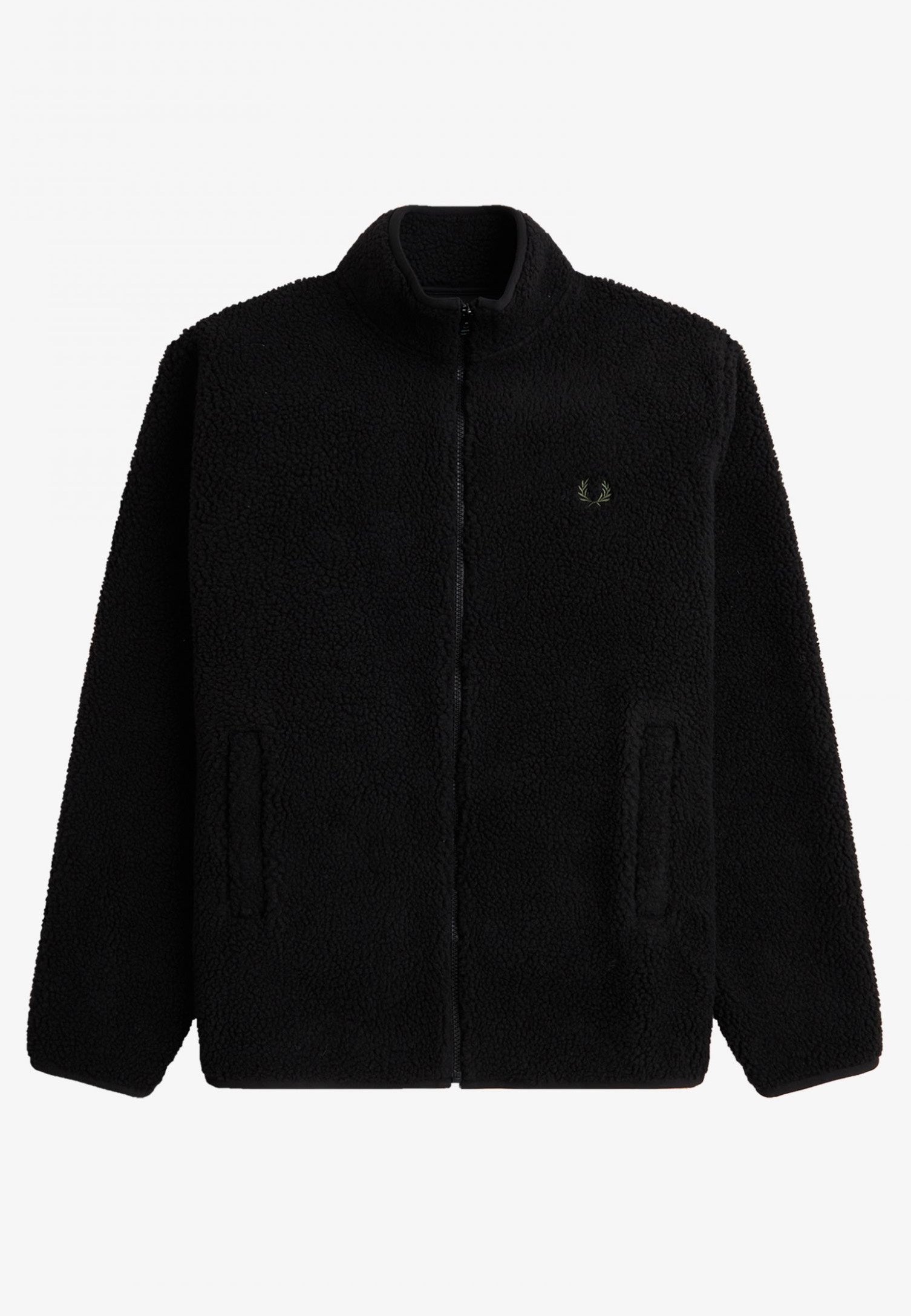 Fred Perry - Zip Through Borg Black - Jacket | Men-Image