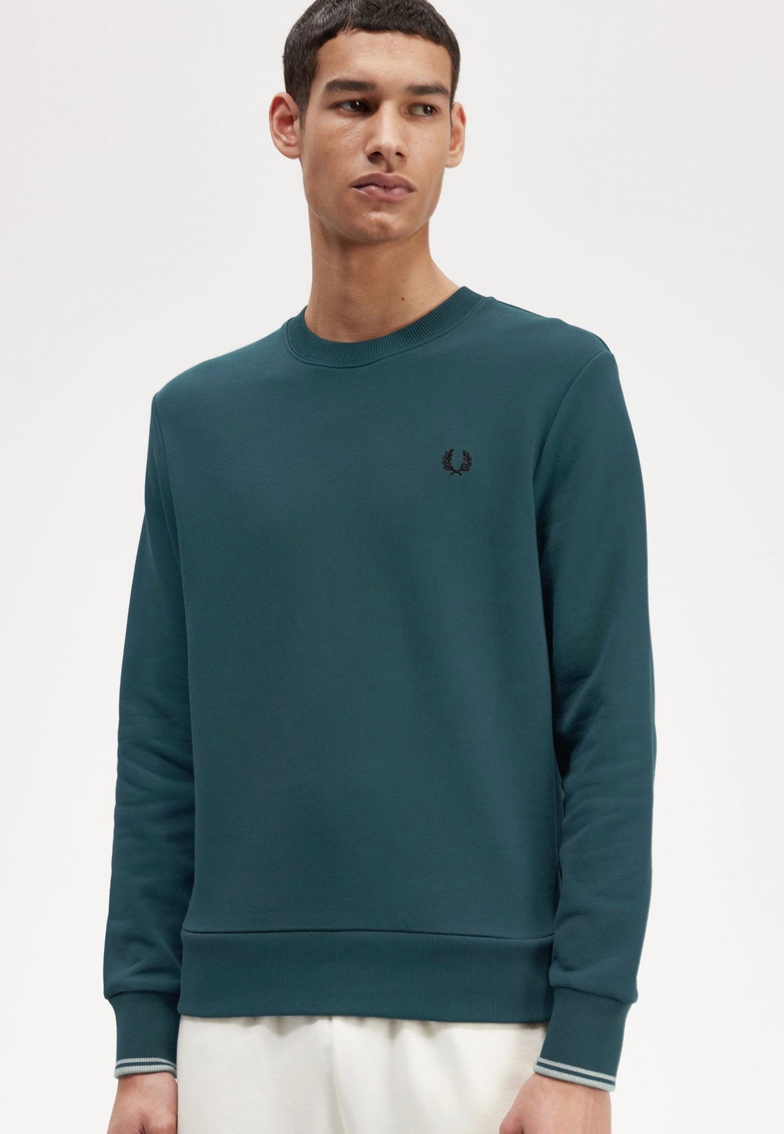 Fred Perry - Crew Neck Petrol Blue - Sweater | Men-Image