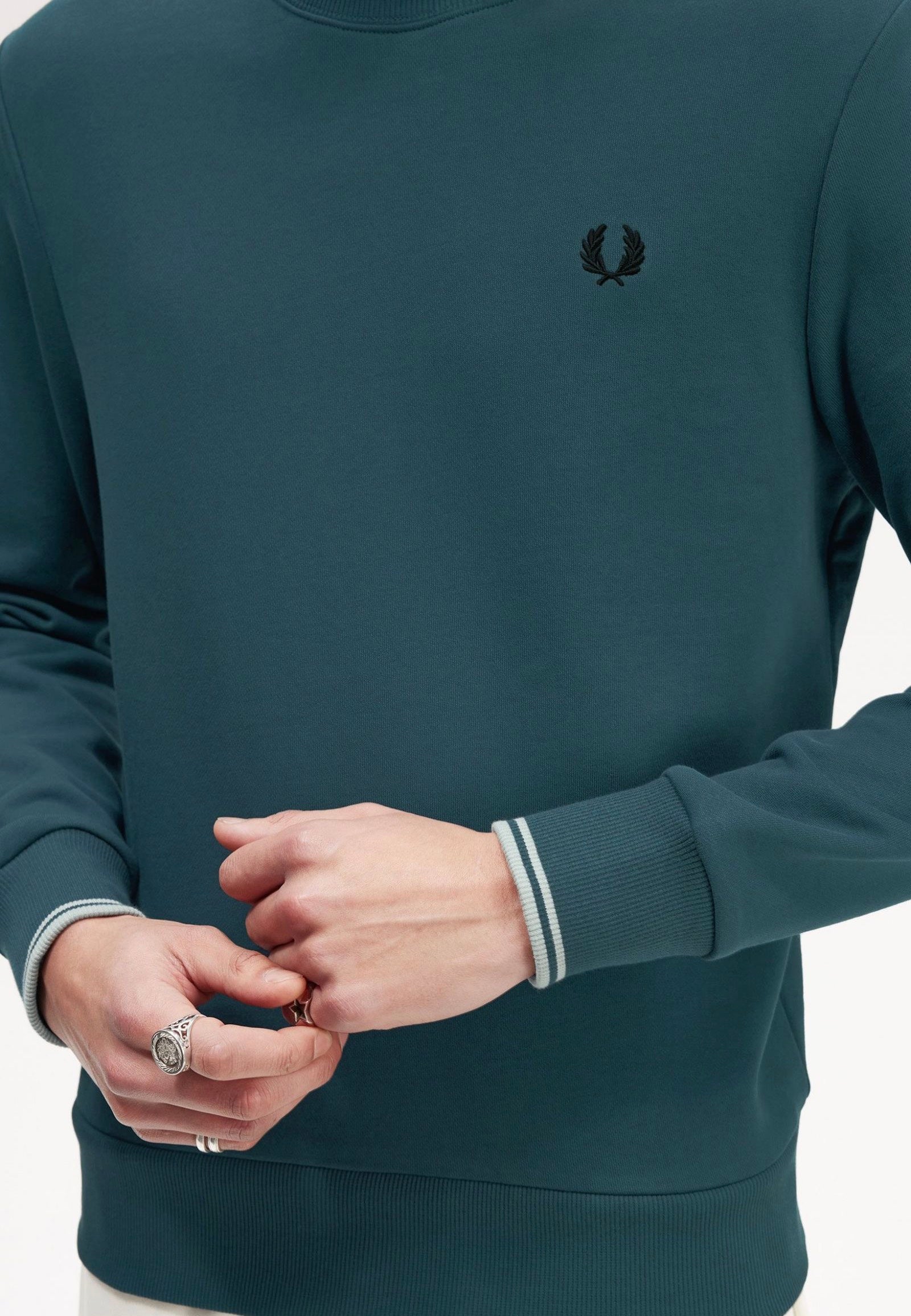 Fred Perry - Crew Neck Petrol Blue - Sweater | Men-Image