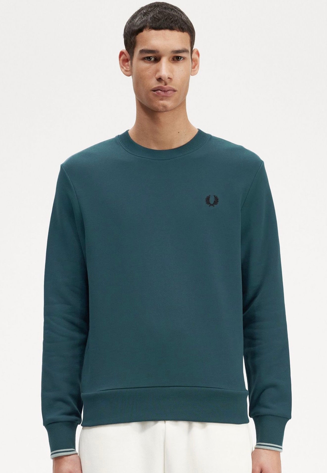 Fred Perry - Crew Neck Petrol Blue - Sweater | Men-Image