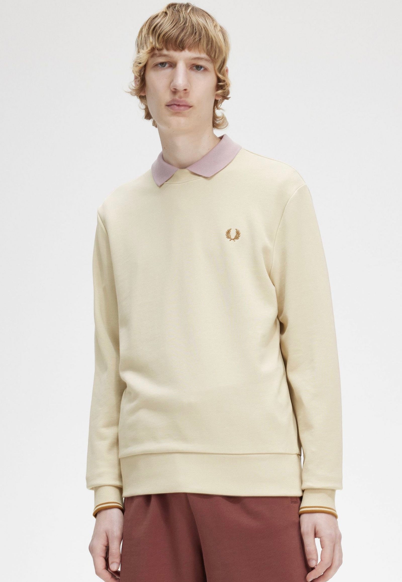 Fred Perry - Crew Neck Oatmeal - Sweater | Men-Image