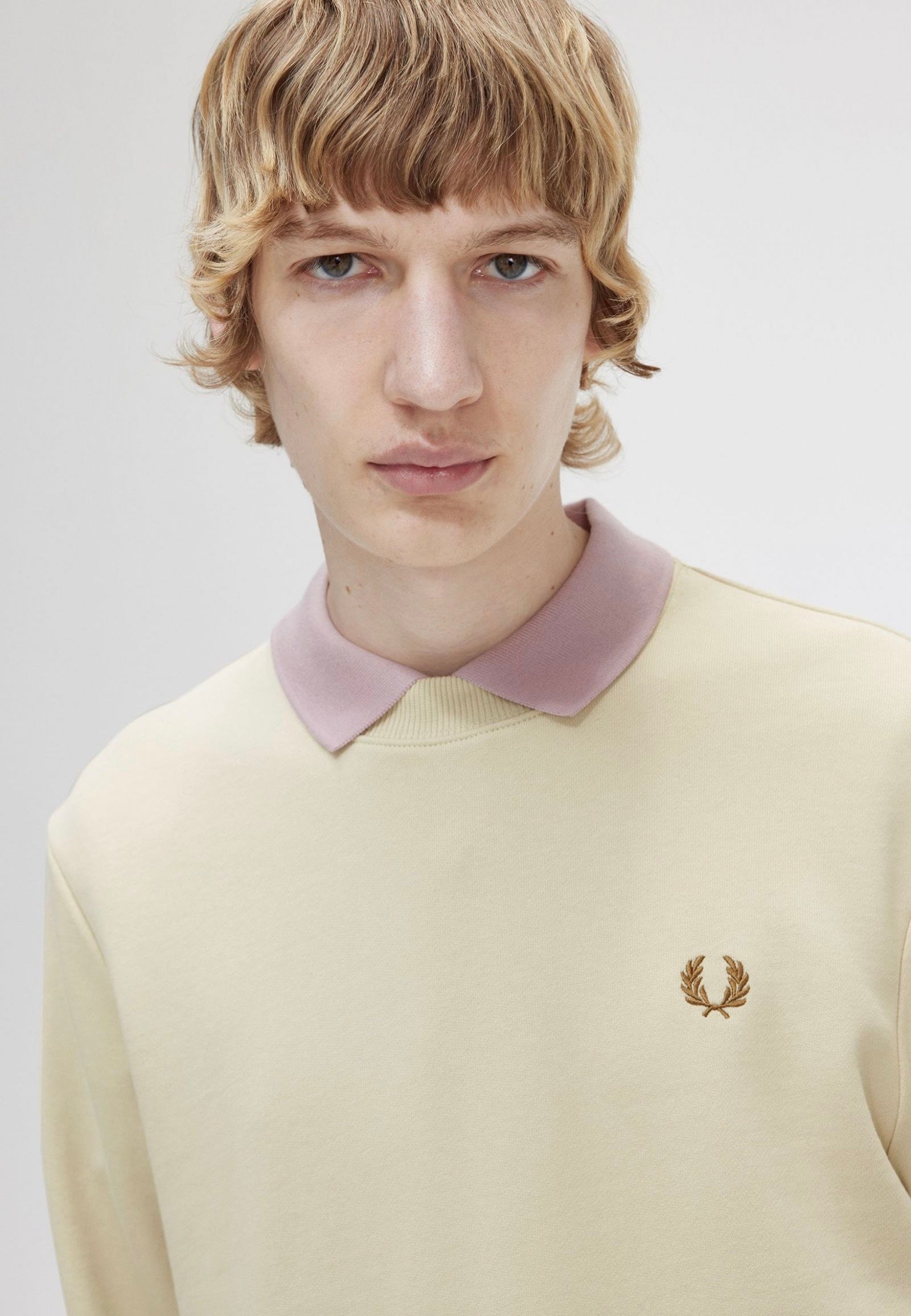 Fred Perry - Crew Neck Oatmeal - Sweater | Men-Image