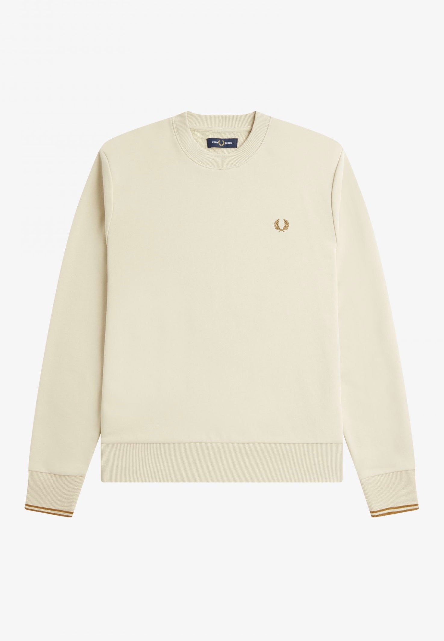 Fred Perry - Crew Neck Oatmeal - Sweater | Men-Image