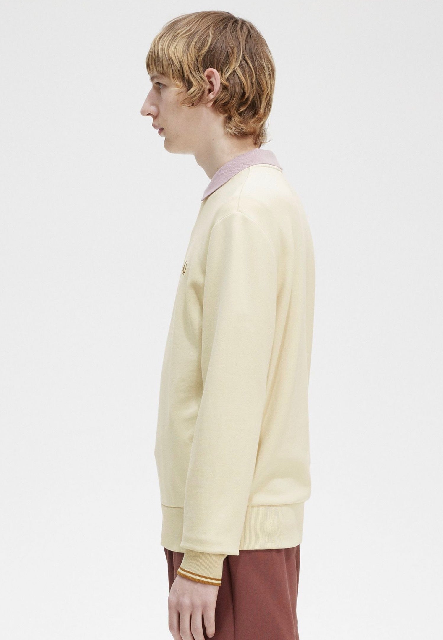 Fred Perry - Crew Neck Oatmeal - Sweater | Men-Image