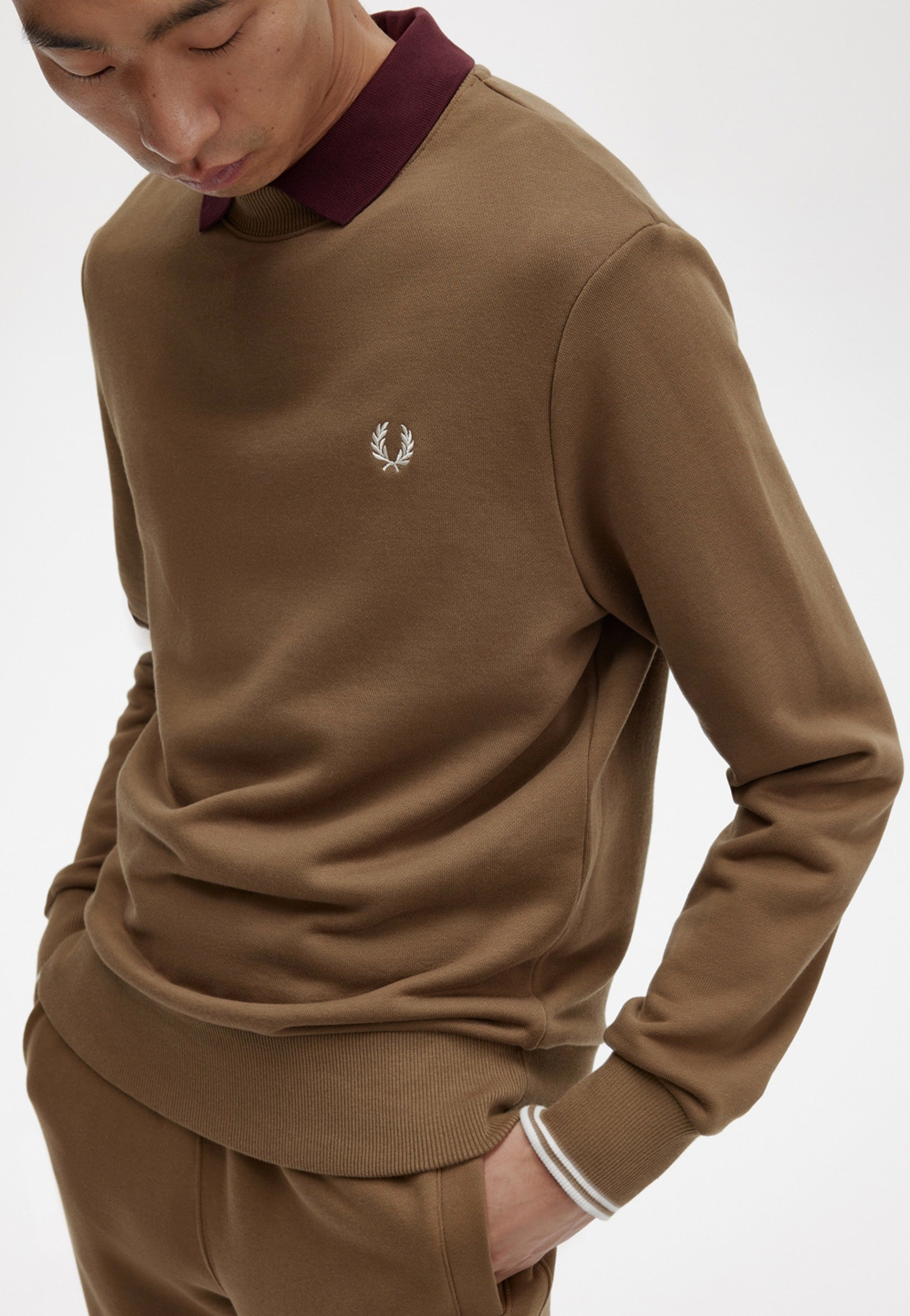 Fred Perry - Crew Neck Shaded Stone - Sweater | Men-Image