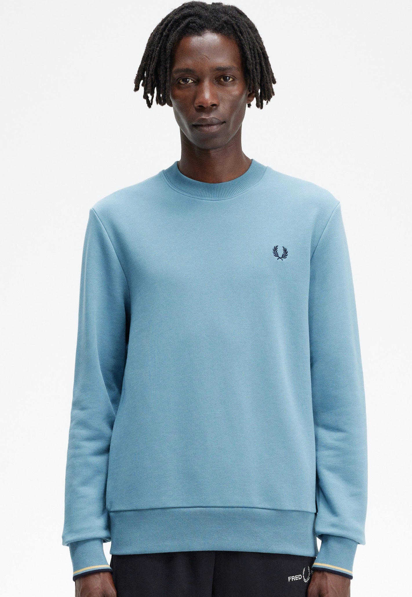 Fred Perry - Crew Neck Ash Blue - Sweater | Men-Image