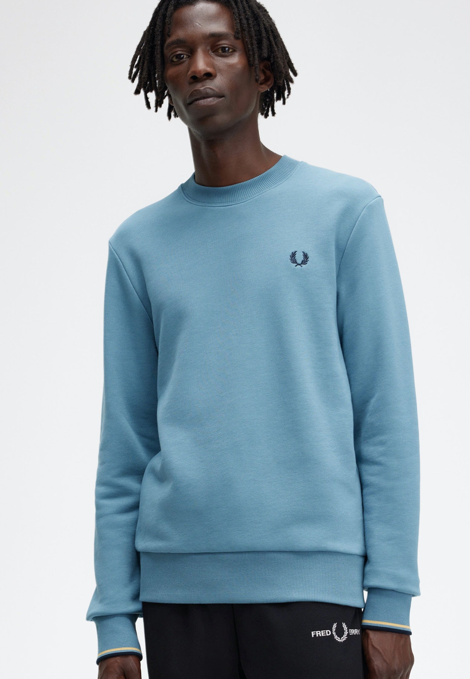 Fred Perry - Crew Neck Ash Blue - Sweater | Men-Image