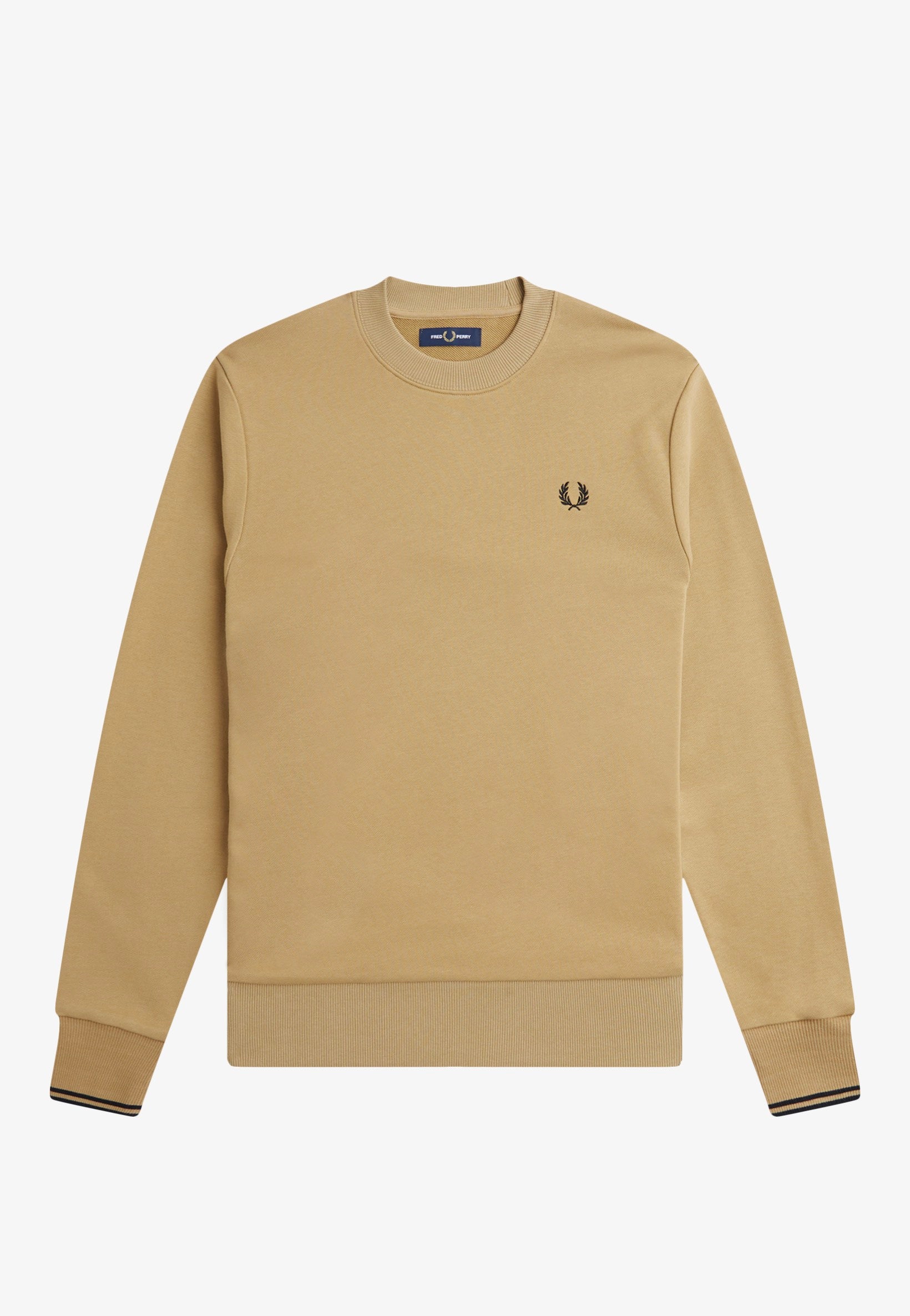 Fred Perry - Crew Neck Warm Stone/Black - Sweater | Men-Image