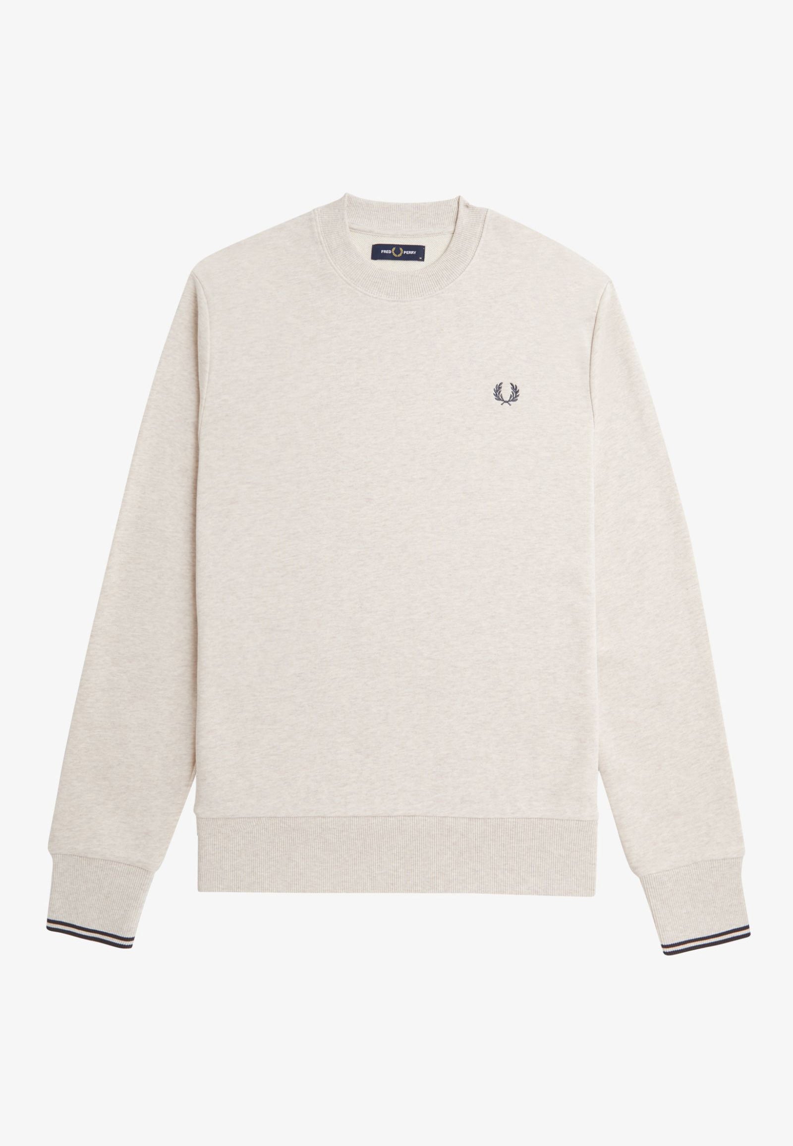 Fred Perry - Crew Neck Porridge Marl/Anchor Grey - Sweater | Men-Image