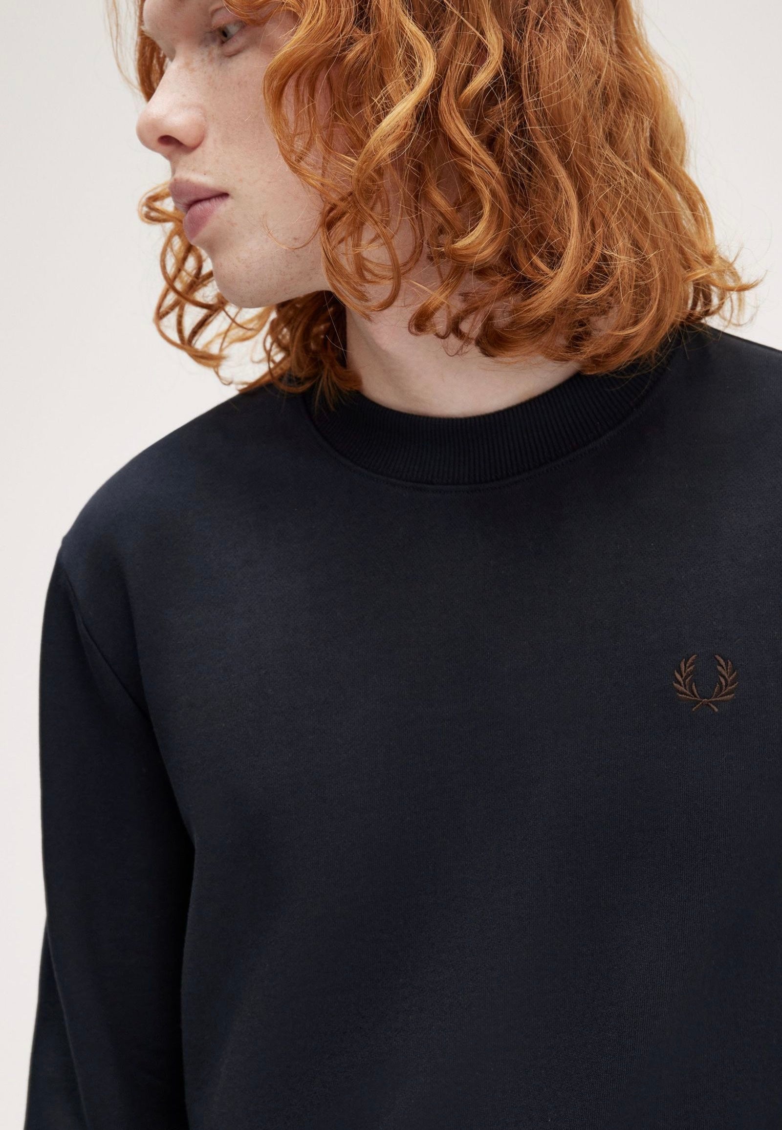 Fred Perry - Crew Neck Nvy/Lrlwgrn/Bric - Sweater | Men-Image