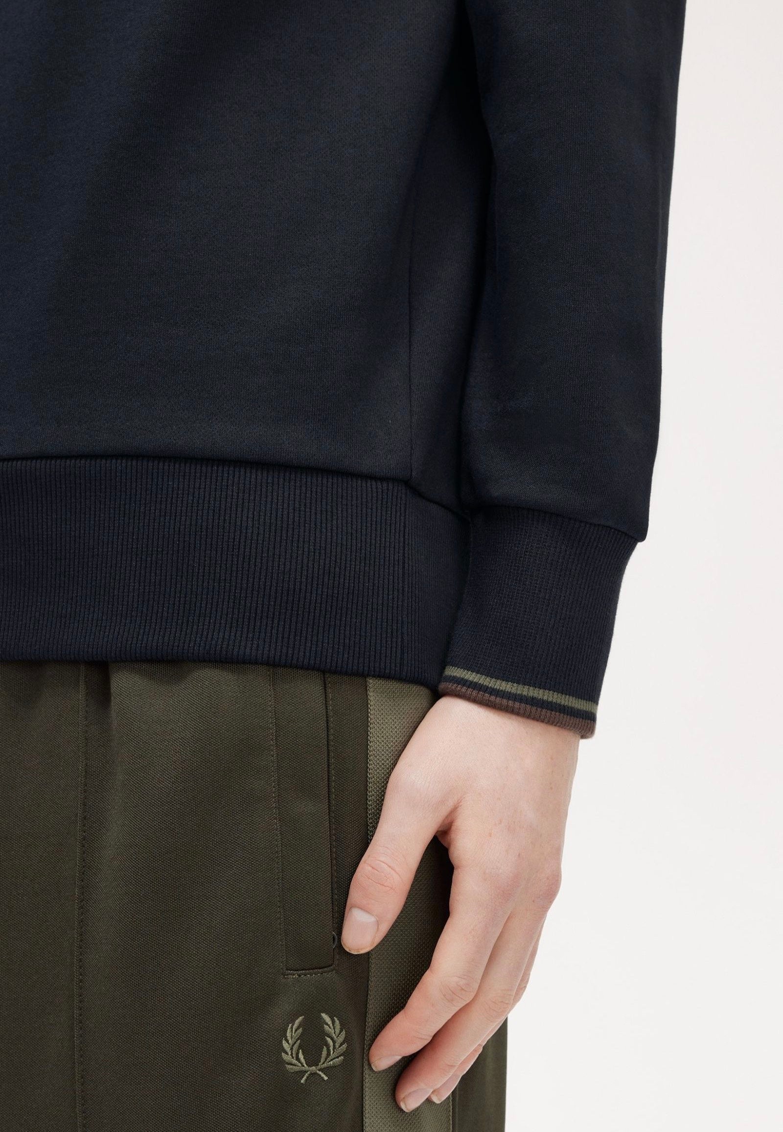 Fred Perry - Crew Neck Nvy/Lrlwgrn/Bric - Sweater | Men-Image