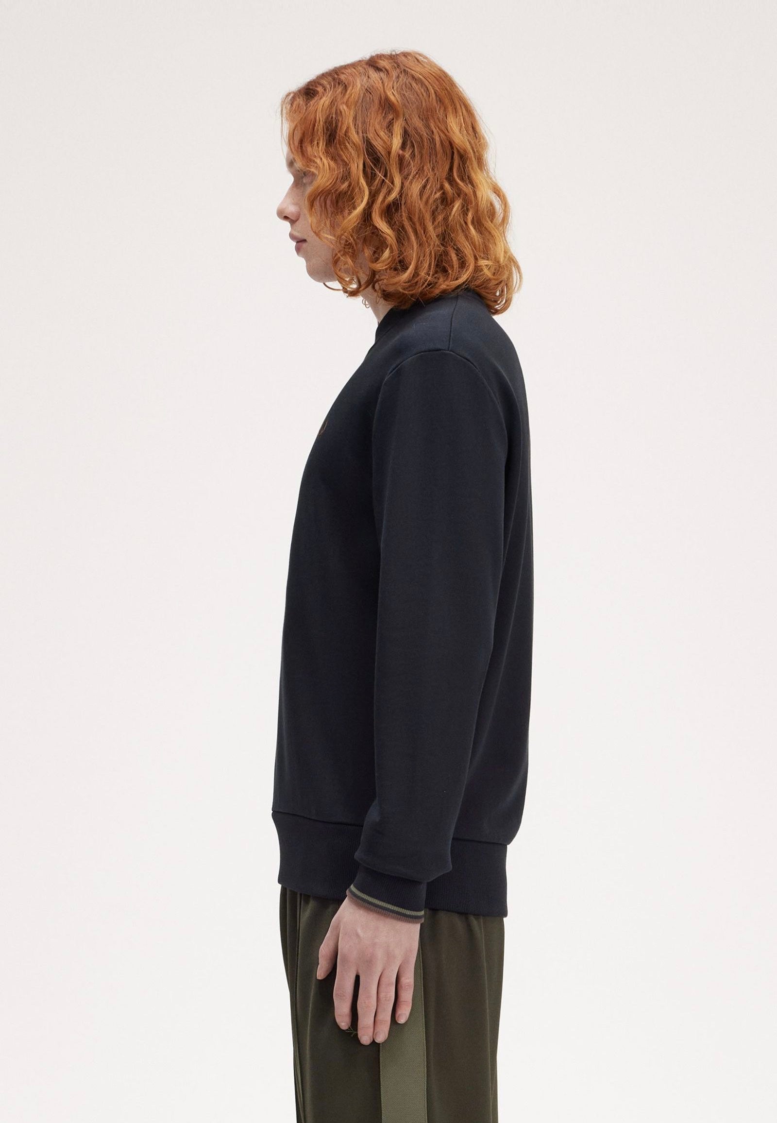 Fred Perry - Crew Neck Nvy/Lrlwgrn/Bric - Sweater | Men-Image