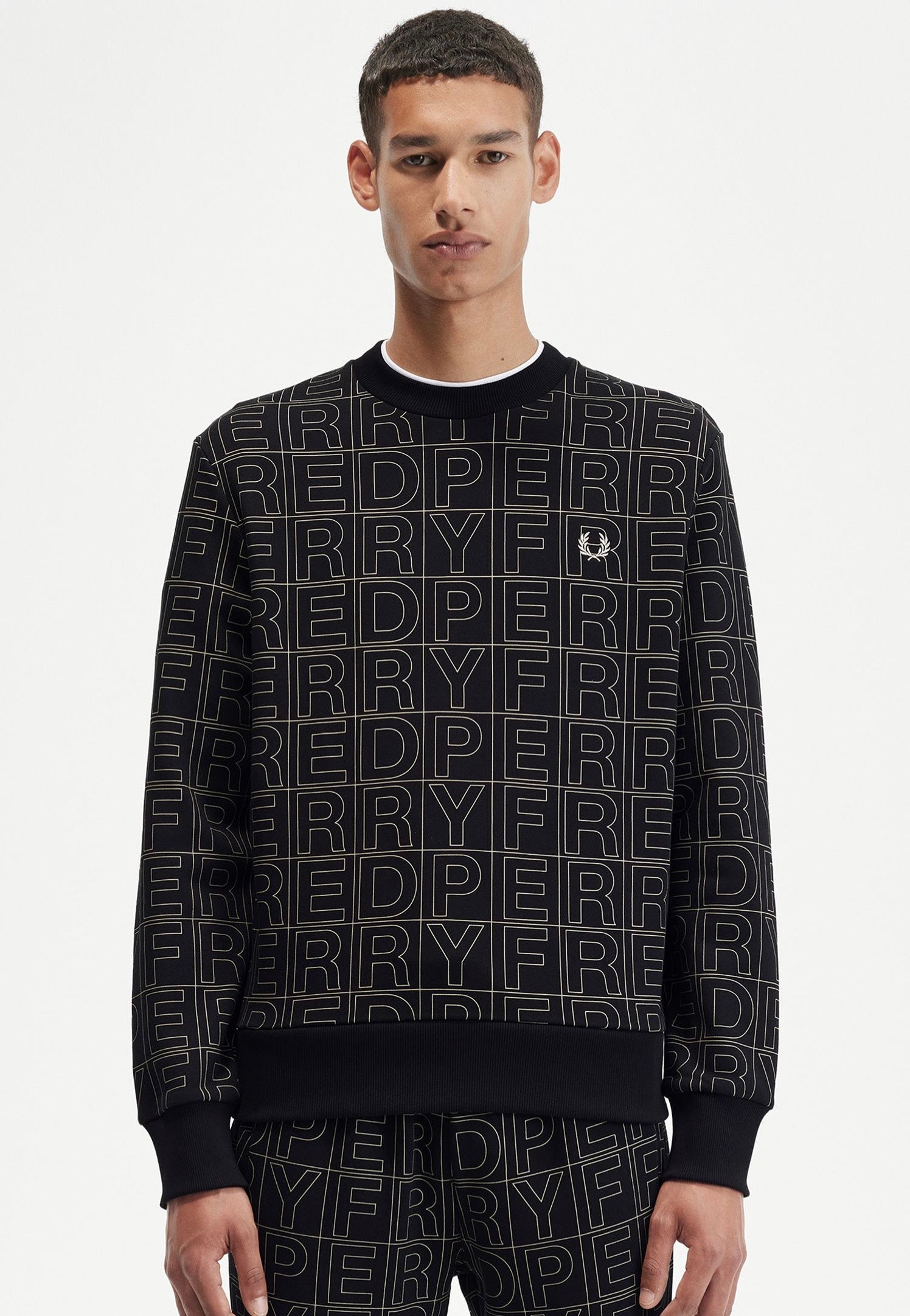 Fred Perry - Spellout Graphic Black - Sweater | Men-Image