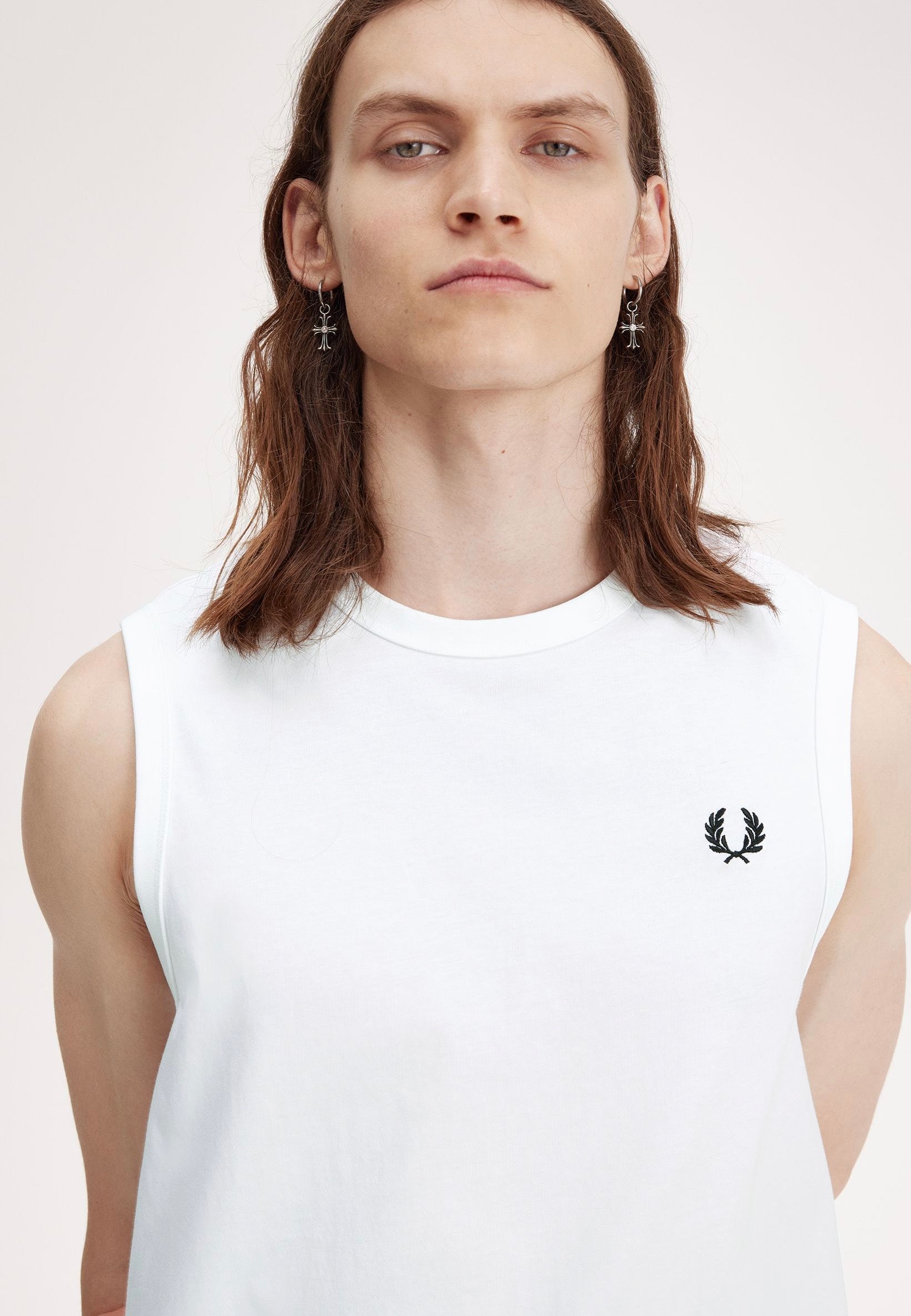 Fred Perry - Crew Neck White - Tank | Men-Image