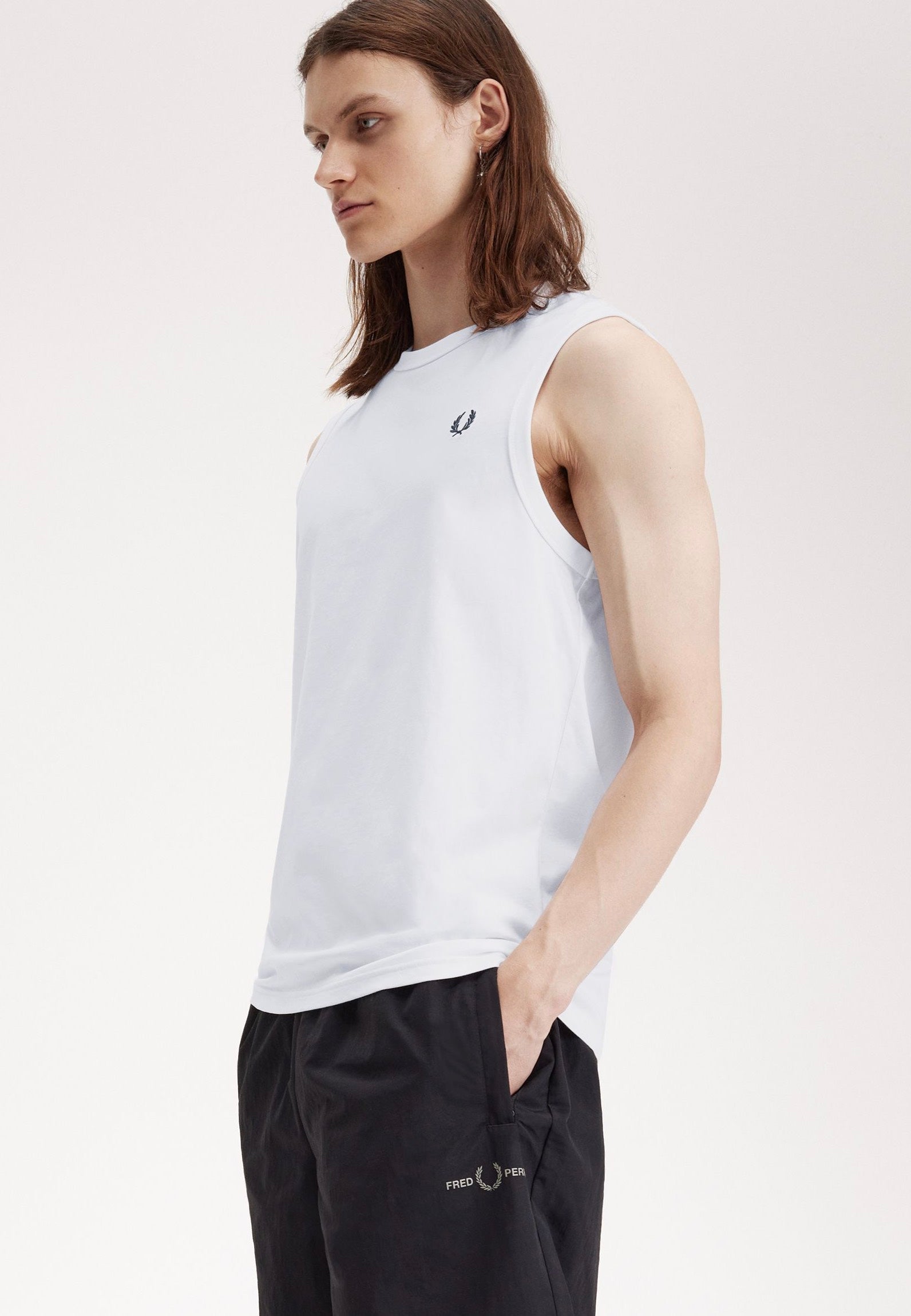 Fred Perry - Crew Neck White - Tank | Men-Image