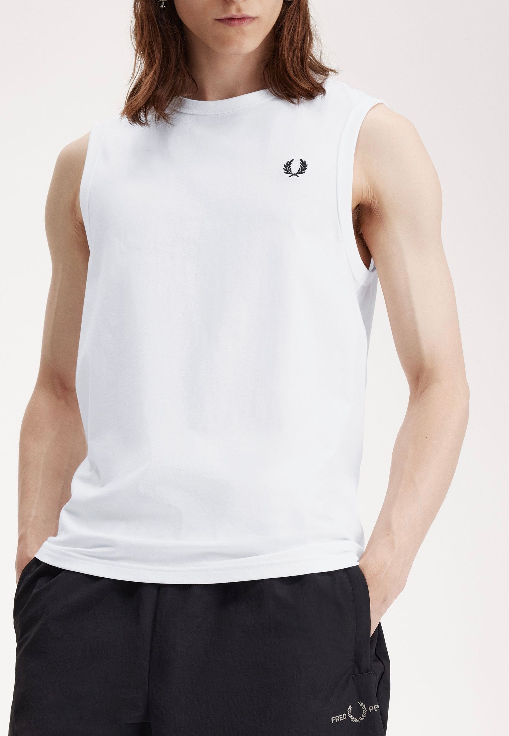 Fred Perry - Crew Neck White - Tank | Men-Image