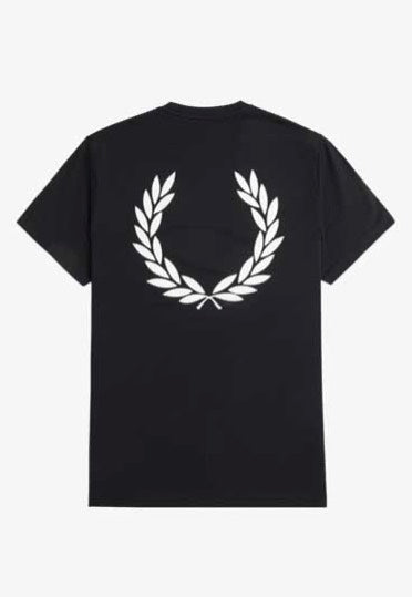 Fred Perry - Rear Powder Laurel Graphic Black - T-Shirt | Men-Image