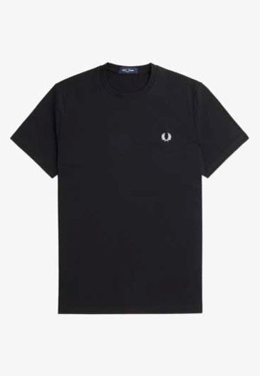 Fred Perry - Rear Powder Laurel Graphic Black - T-Shirt | Men-Image