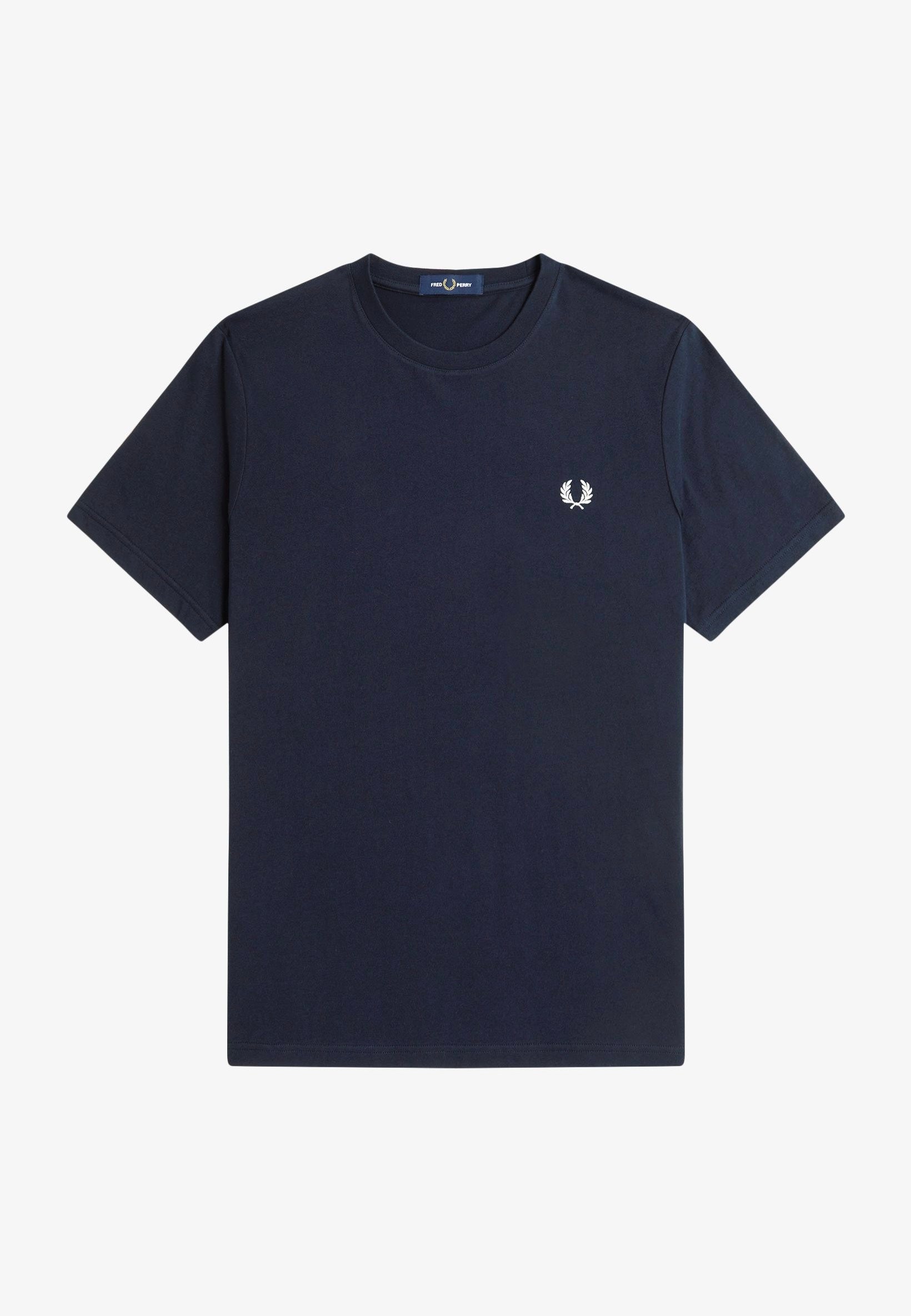 Fred Perry - Rear Powder Laurel Graphic Navy - T-Shirt | Men-Image