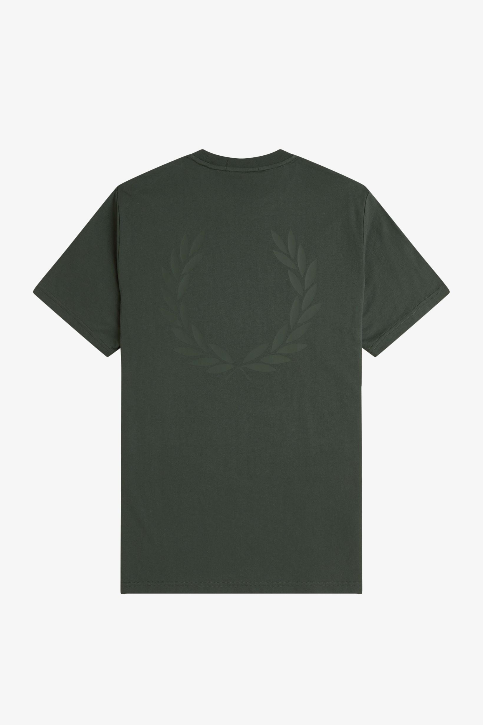 Fred Perry - Rear Powder Laurel Graphic Court Green - T-Shirt | Men-Image