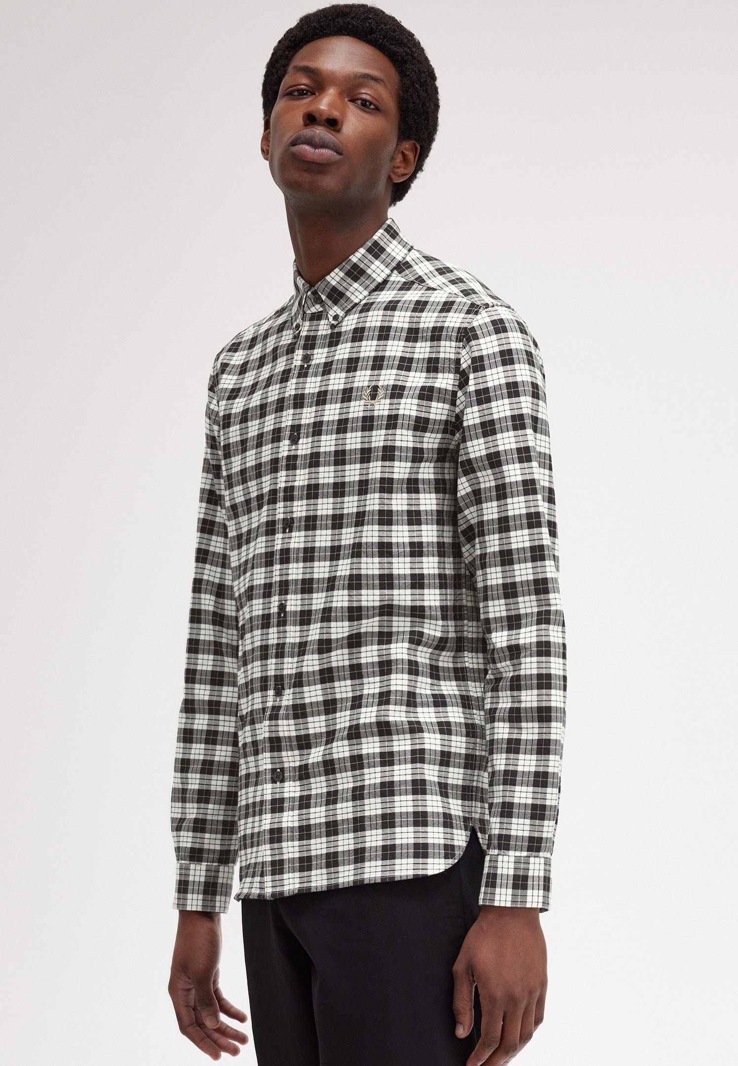 Fred Perry - Tartan Oxford Ecru - Shirt | Men-Image