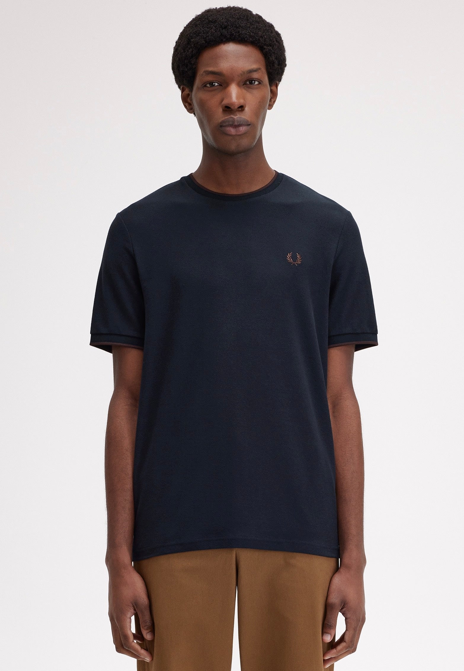 Fred Perry - Crepe Pique Navy - T-Shirt | Men-Image