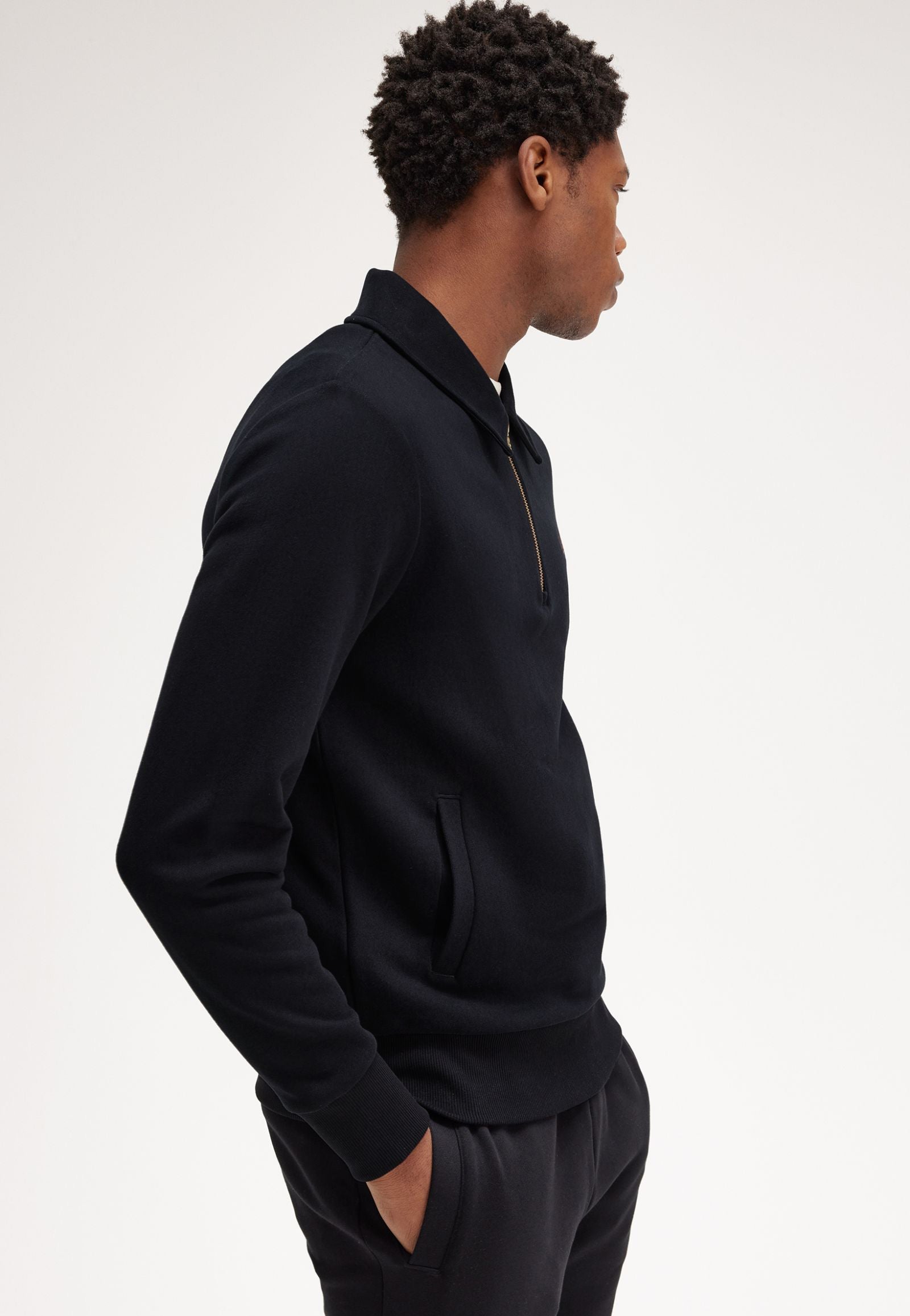 Fred Perry - Half Zip Black - Sweater | Men-Image