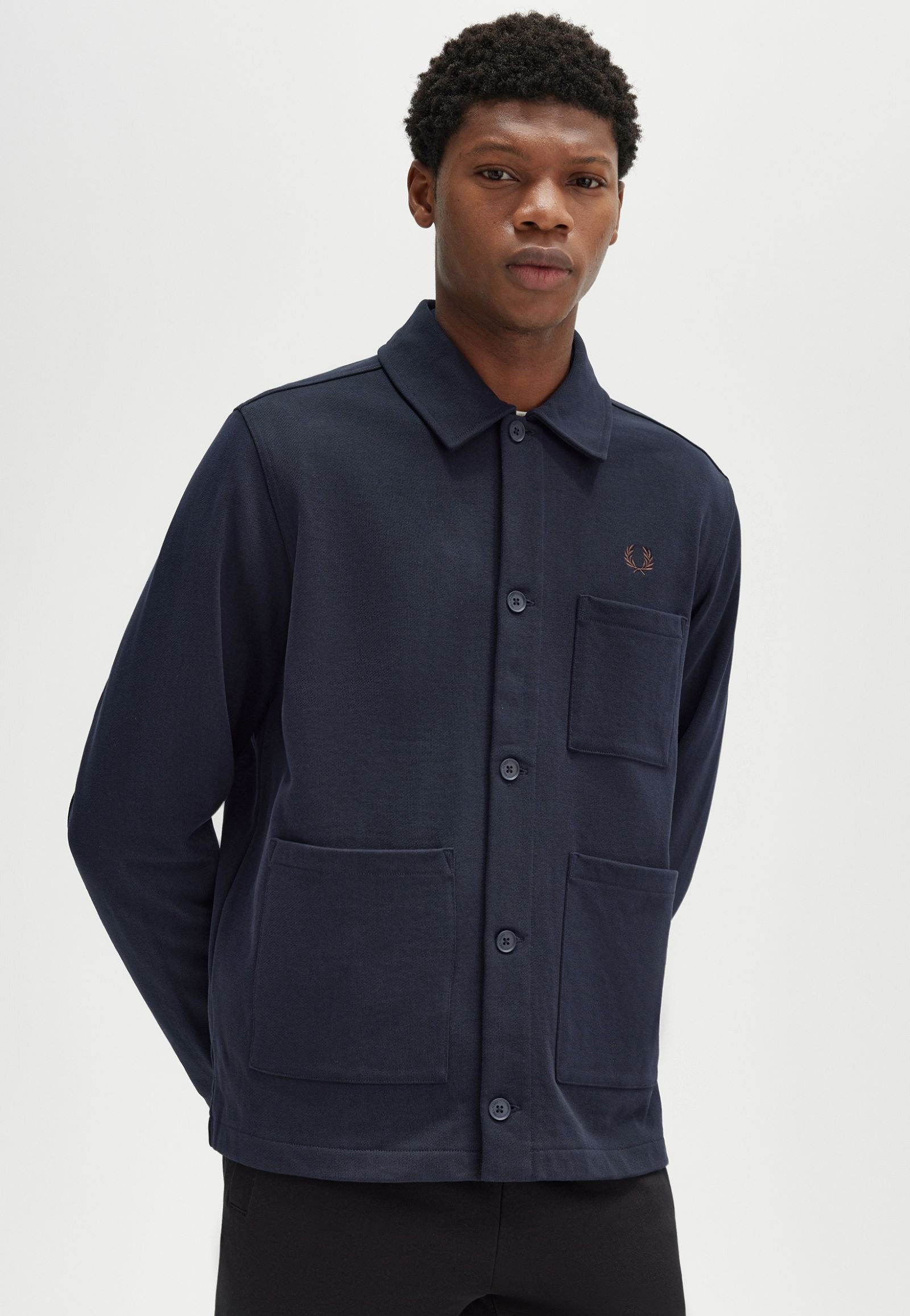 Fred Perry - Heavyweight Sweat Navy - Jacket | Men-Image