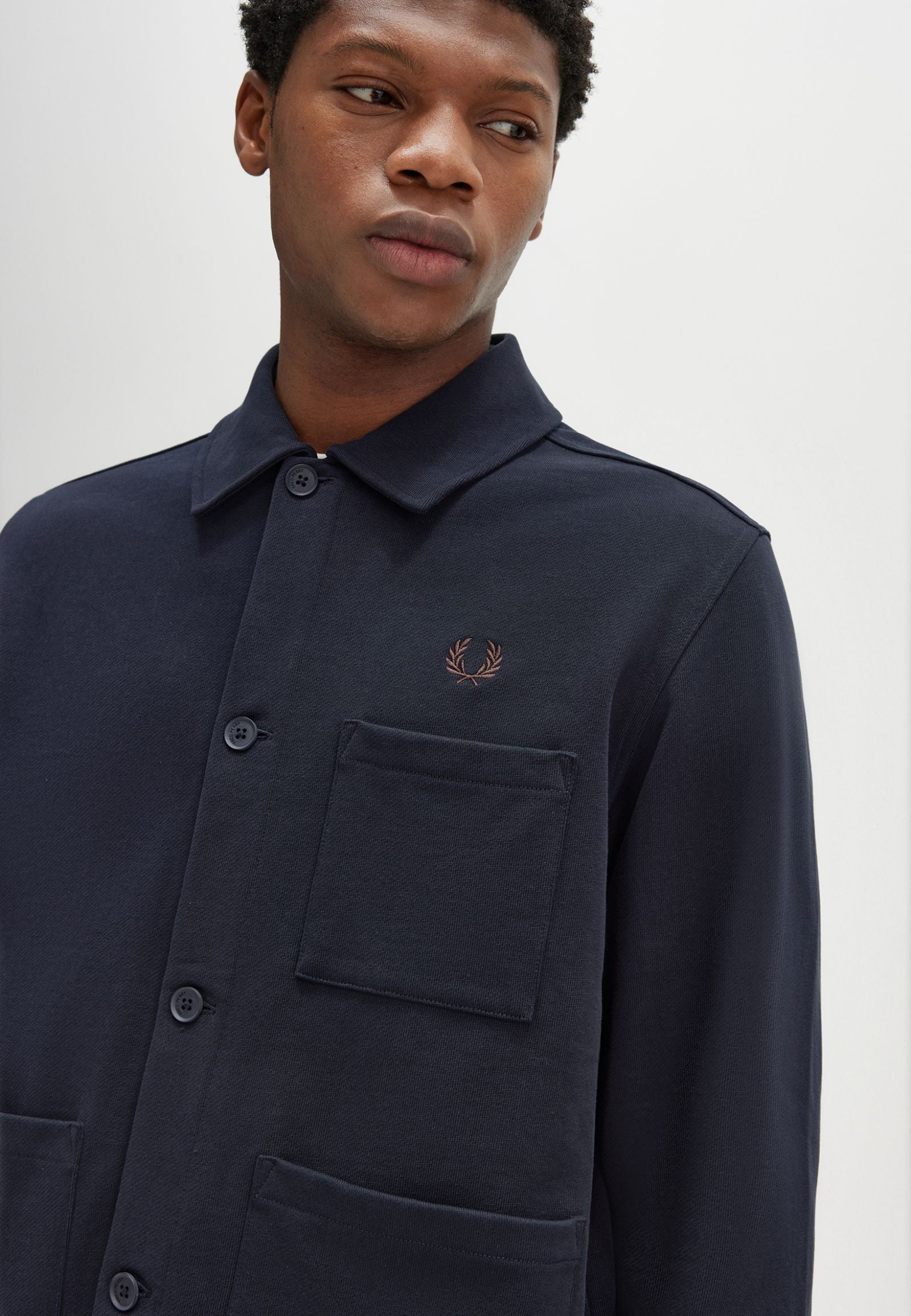 Fred Perry - Heavyweight Sweat Navy - Jacket | Men-Image