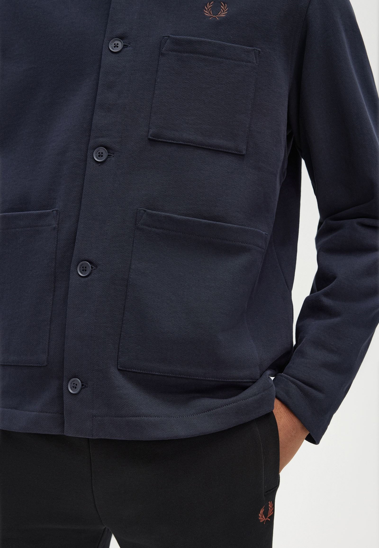 Fred Perry - Heavyweight Sweat Navy - Jacket | Men-Image