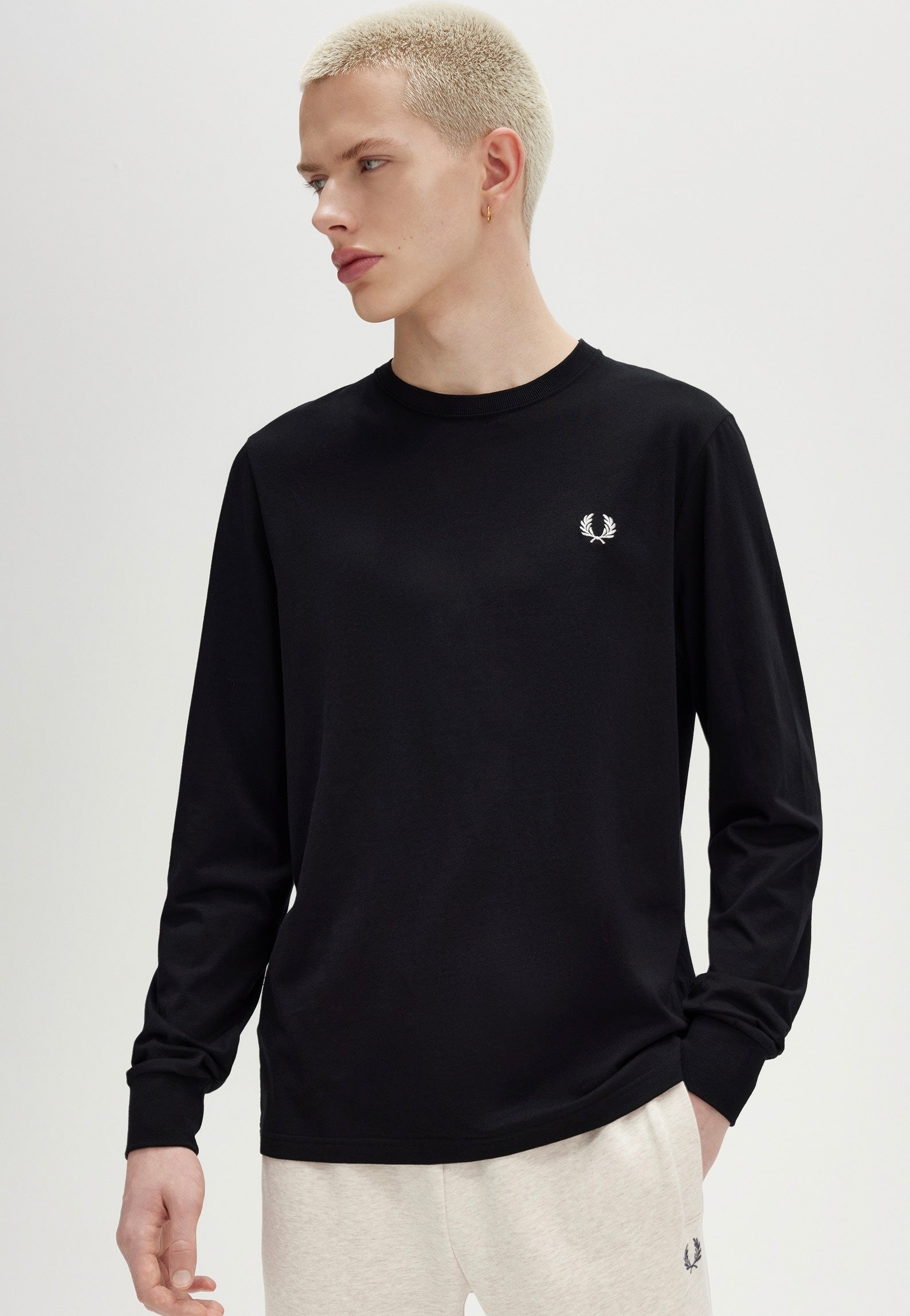 Fred Perry - Crew Neck Black - Longsleeve | Men-Image