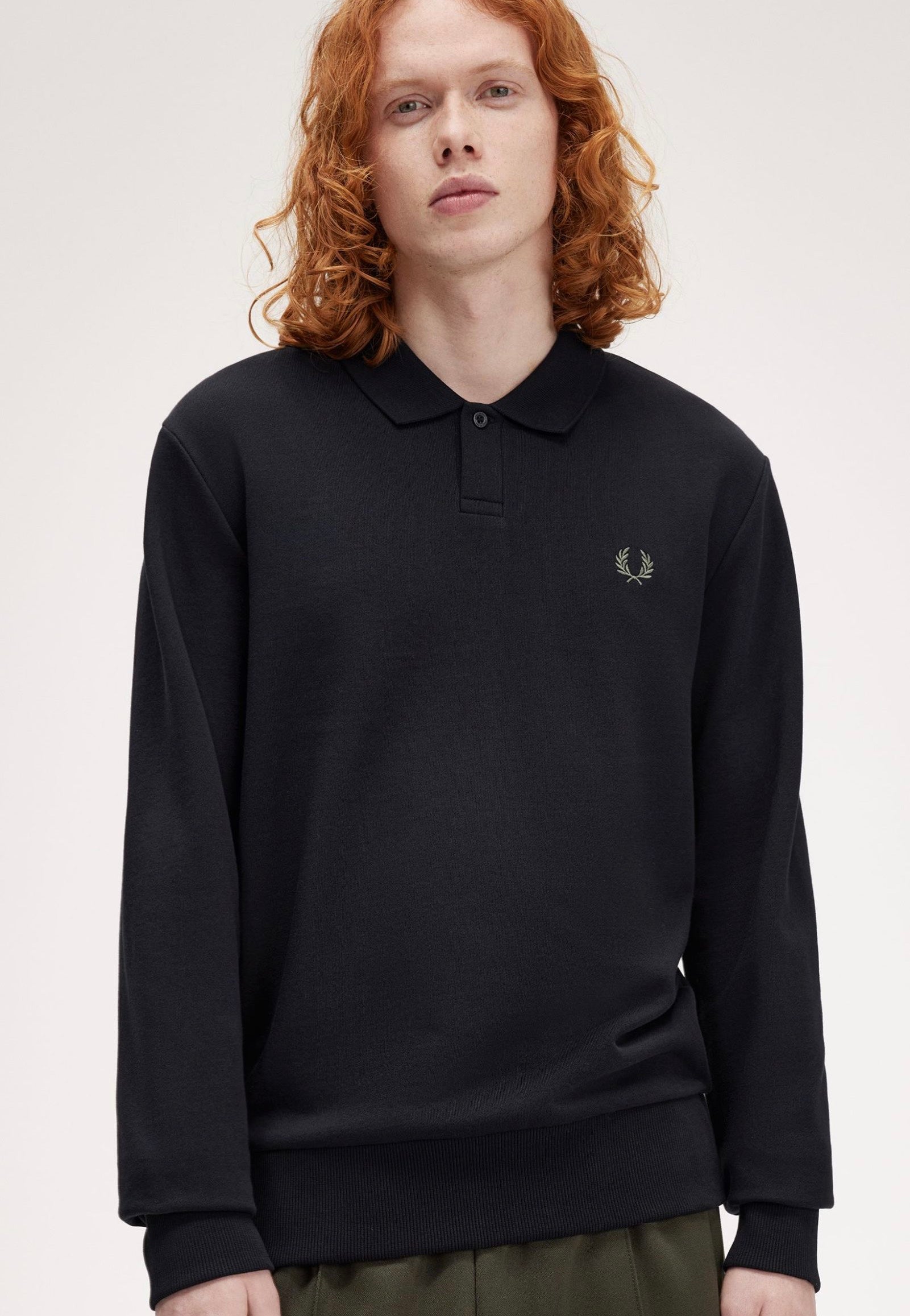 Fred Perry - Collared Black - Sweater | Men-Image