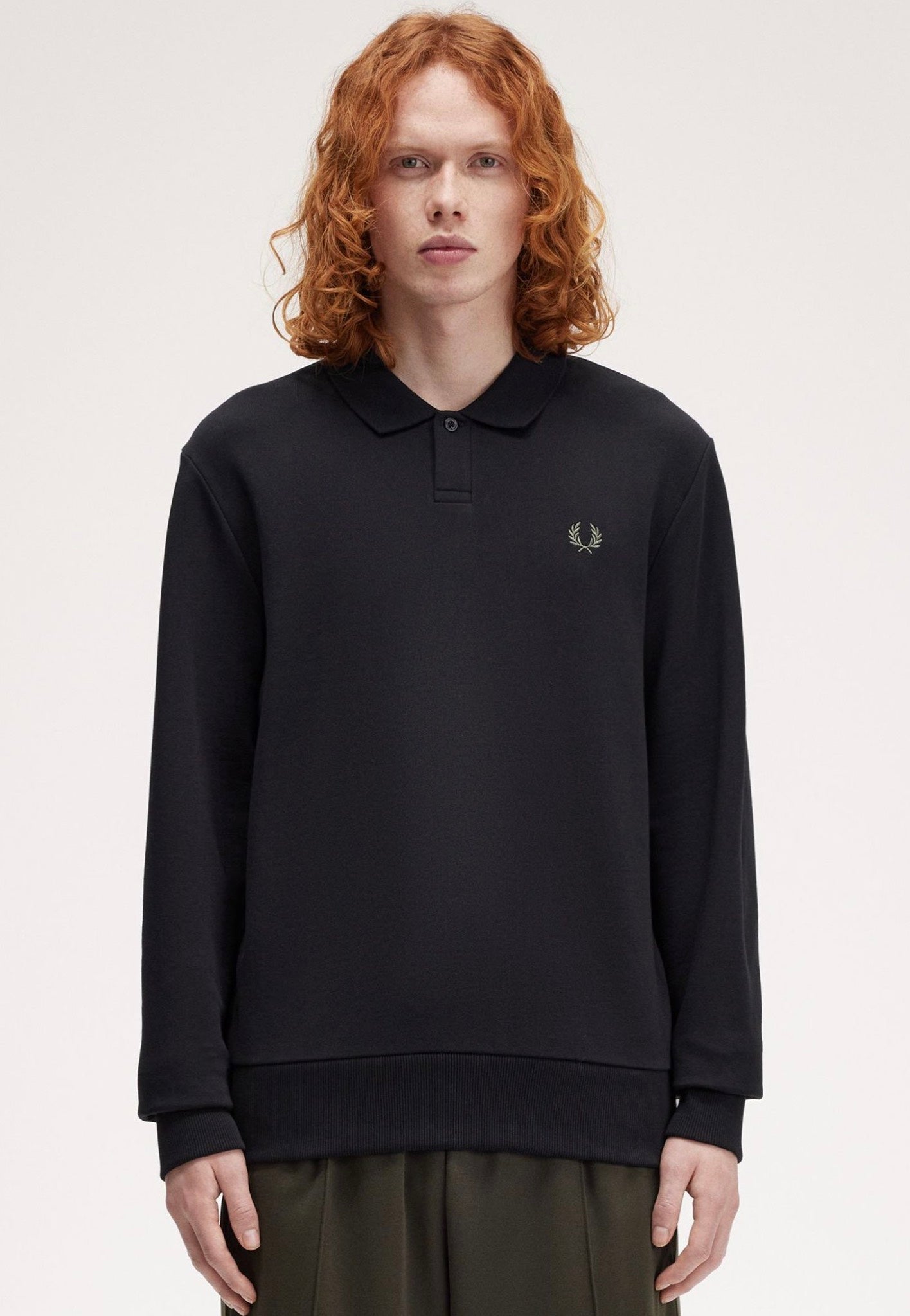 Fred Perry - Collared Black - Sweater | Men-Image