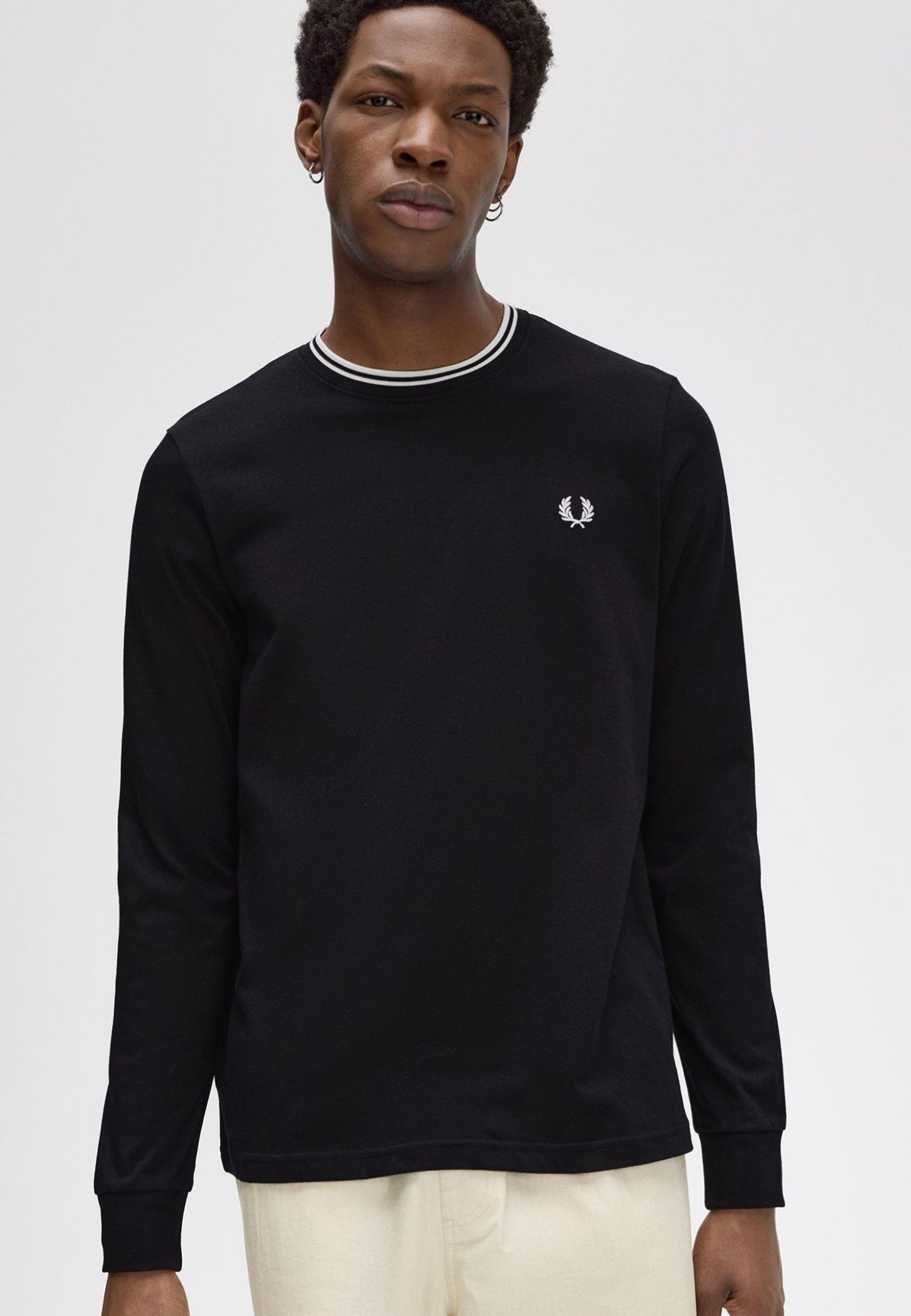 Fred Perry - Twin Tipped Black - Longsleeve | Men-Image