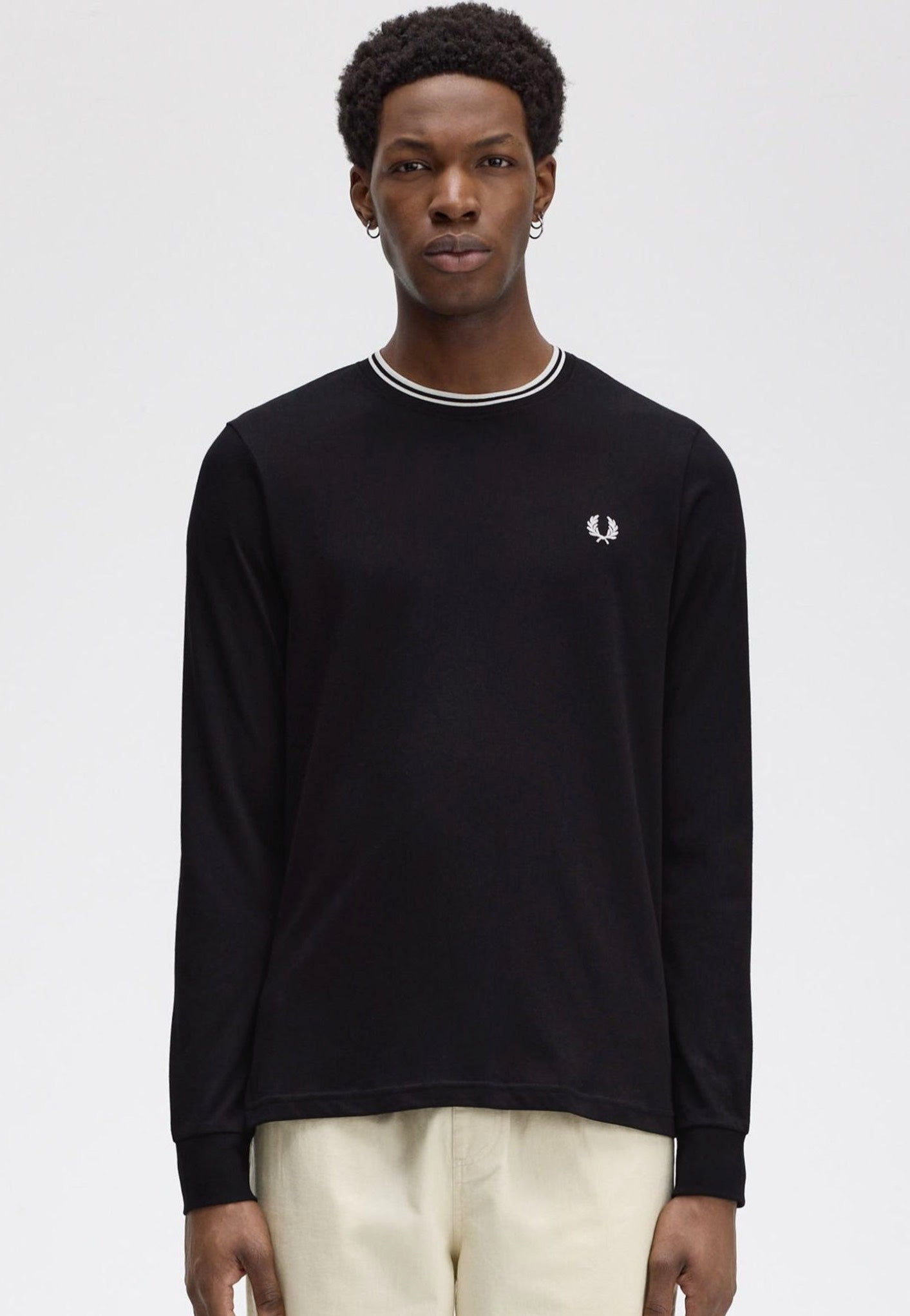 Fred Perry - Twin Tipped Black - Longsleeve | Men-Image