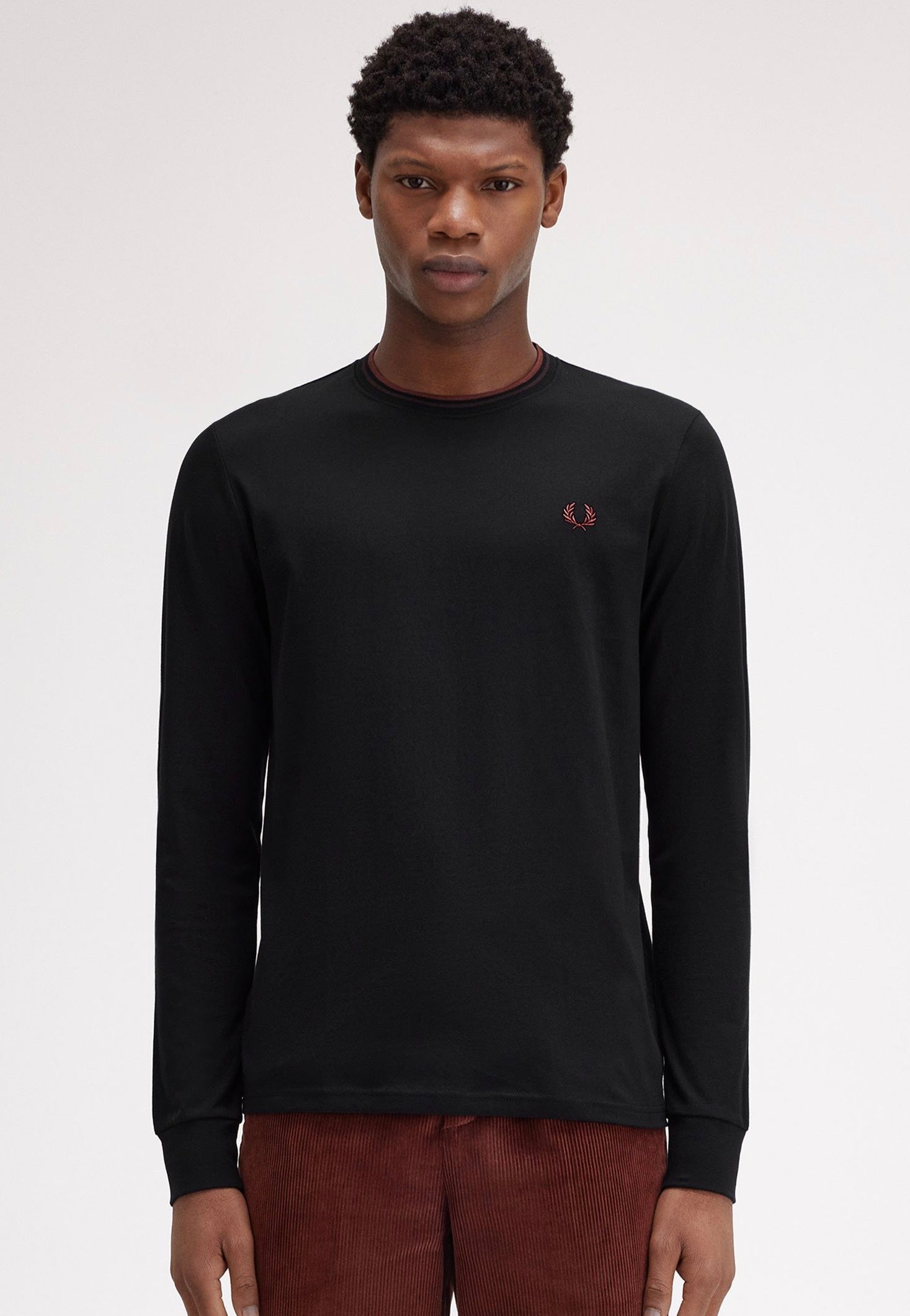 Fred Perry - Twin Tipped Black/Carrington Road Brick/Whisky Brown - Longsleeve | Men-Image