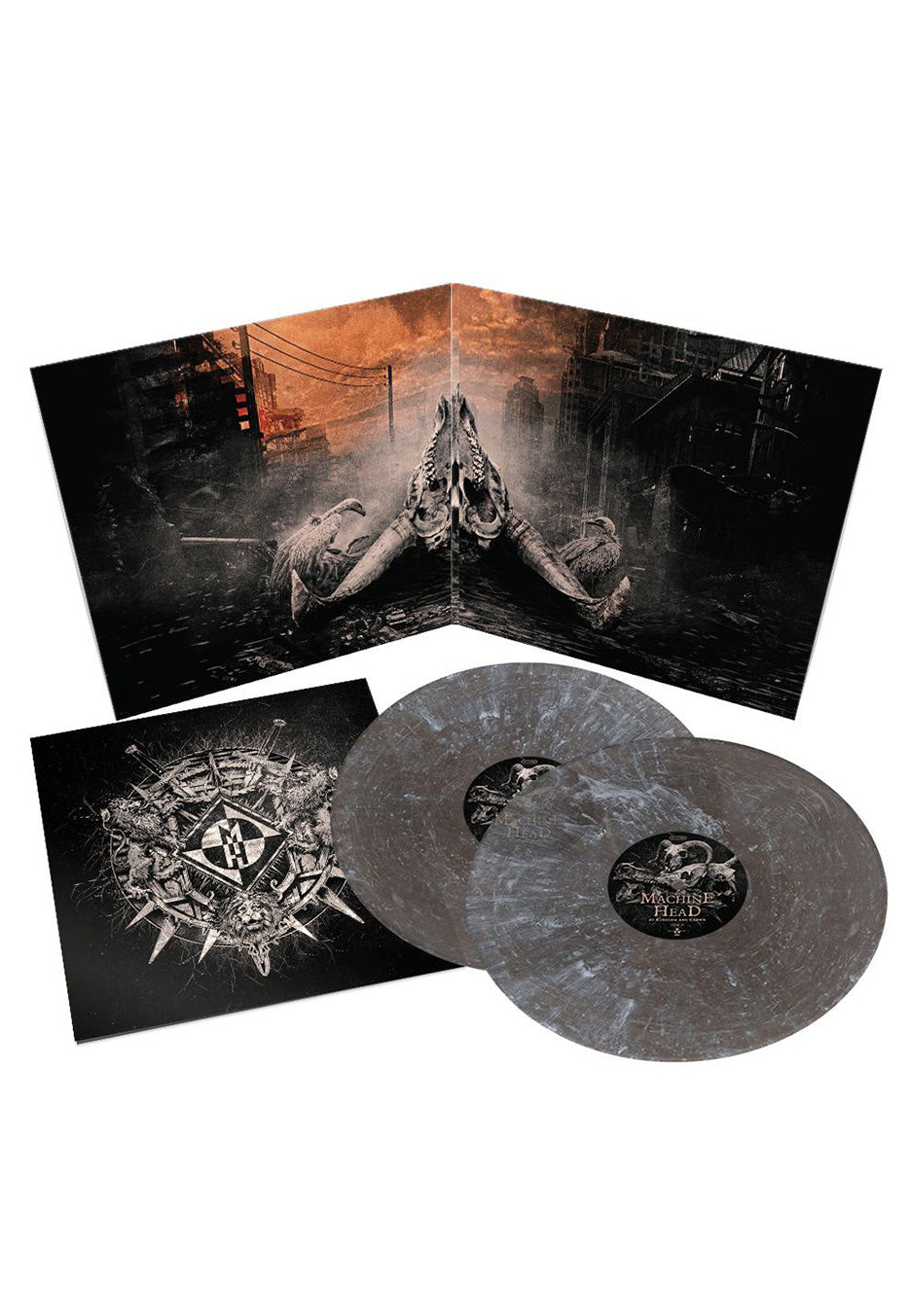 Machine Head - Øf Kingdøm And Crøwn Silver/Black Smog - Colored 2 Vinyl | Neutral-Image