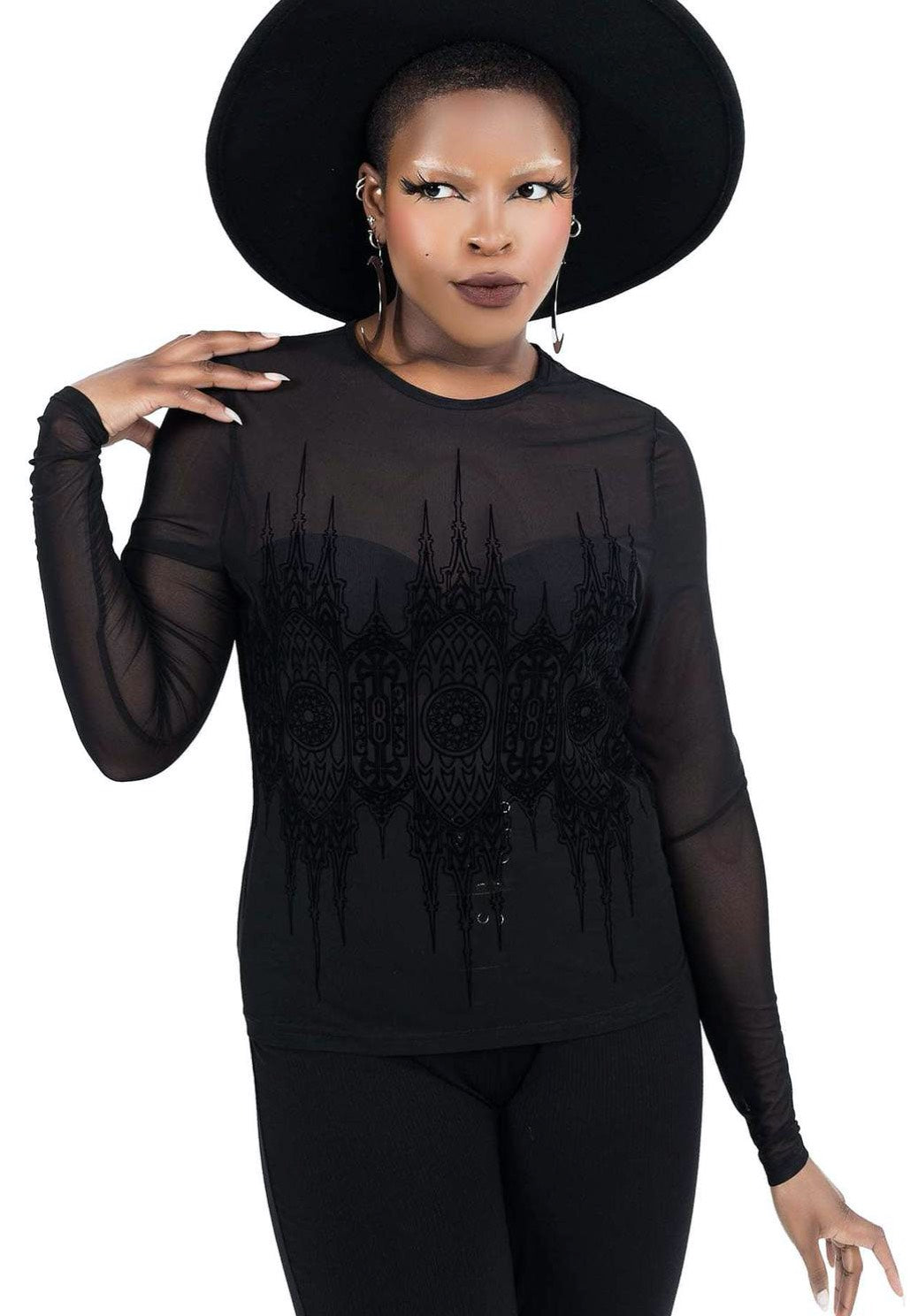 Killstar - Madeline Mesh Black - Top | Women-Image