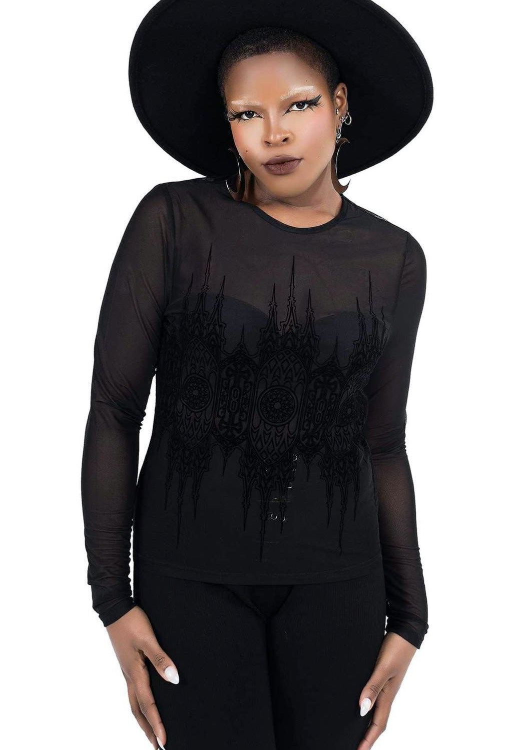 Killstar - Madeline Mesh Black - Top | Women-Image