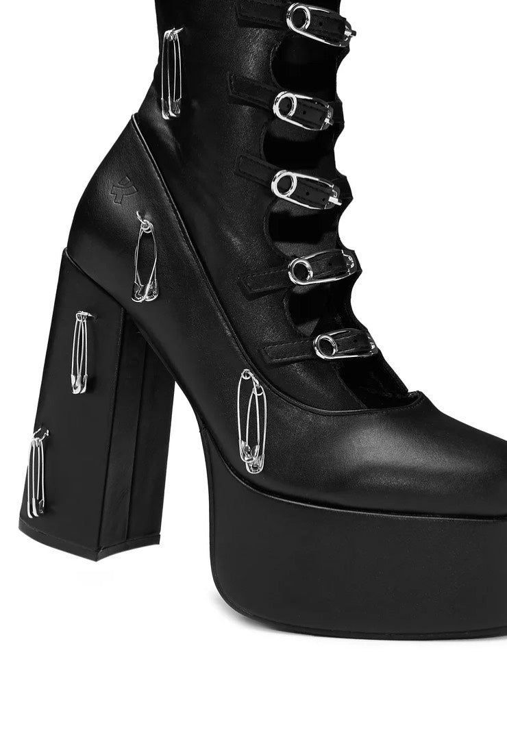 Koi Footwear - Renegade Safety Pin Long Black - Girl Shoes | Women-Image