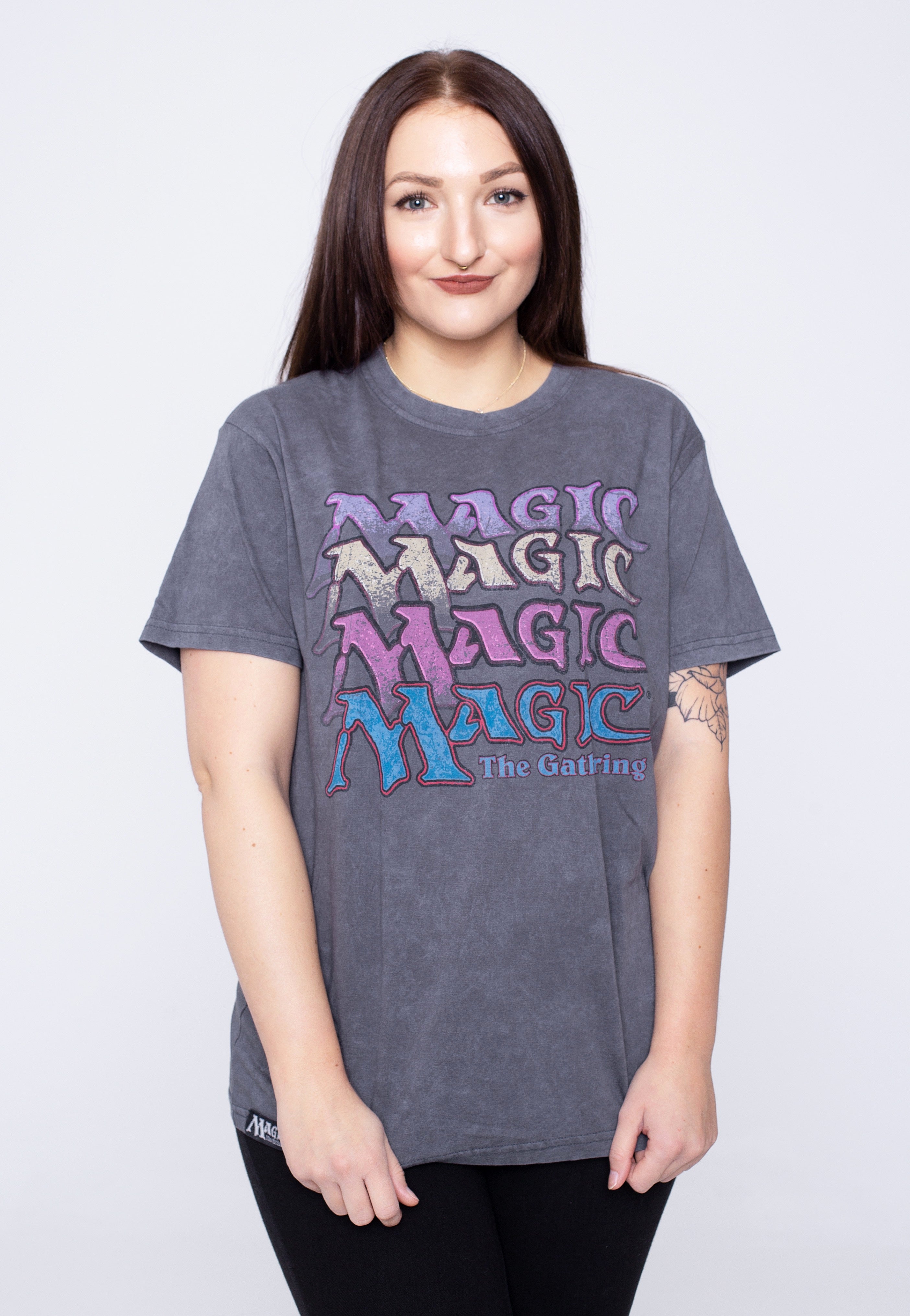 Magic The Gathering - Magic Grey Acid Wash - T-Shirt | Women-Image