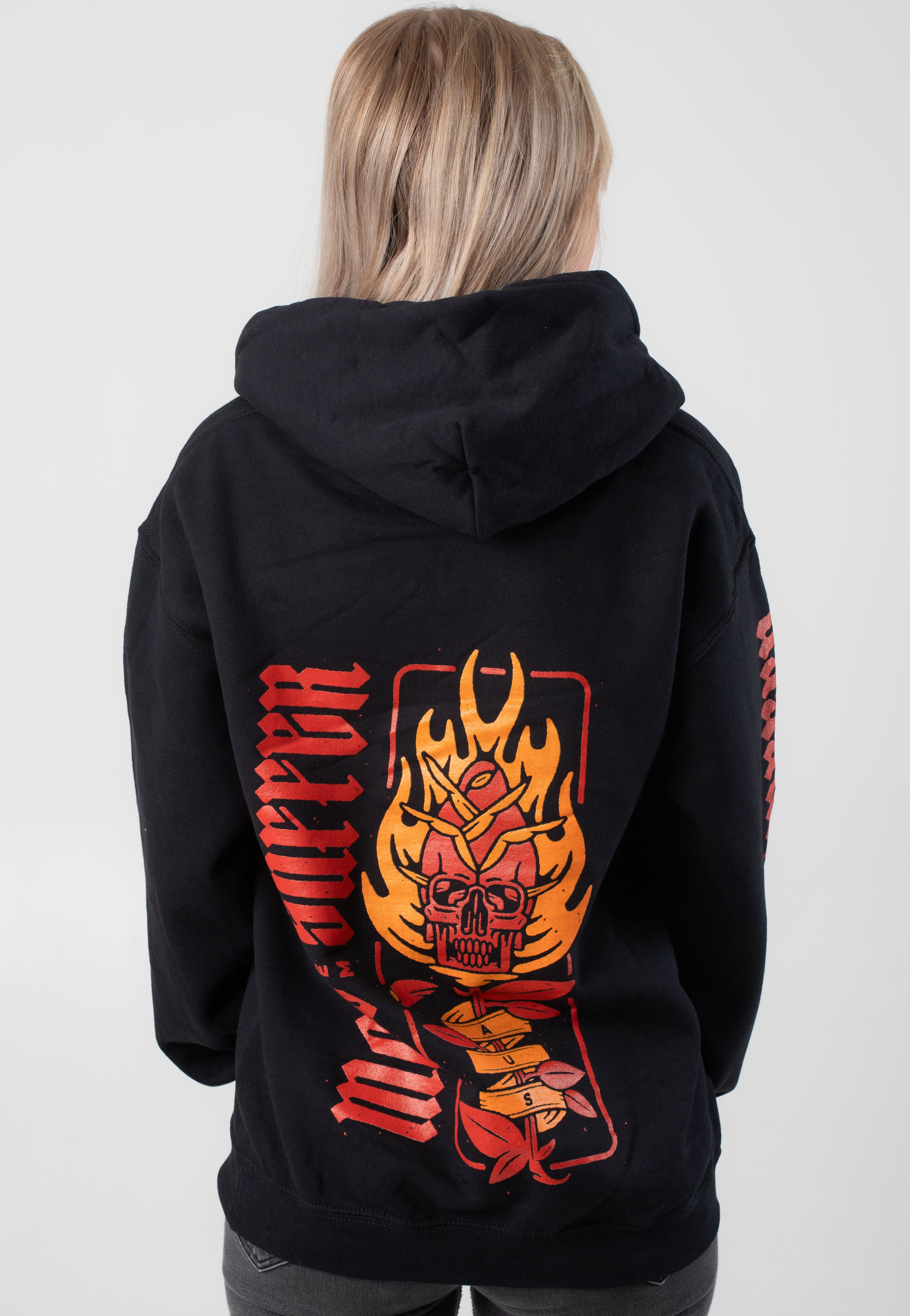 Make Them Suffer - Burning Skull Rose - Hoodie | Women-Image