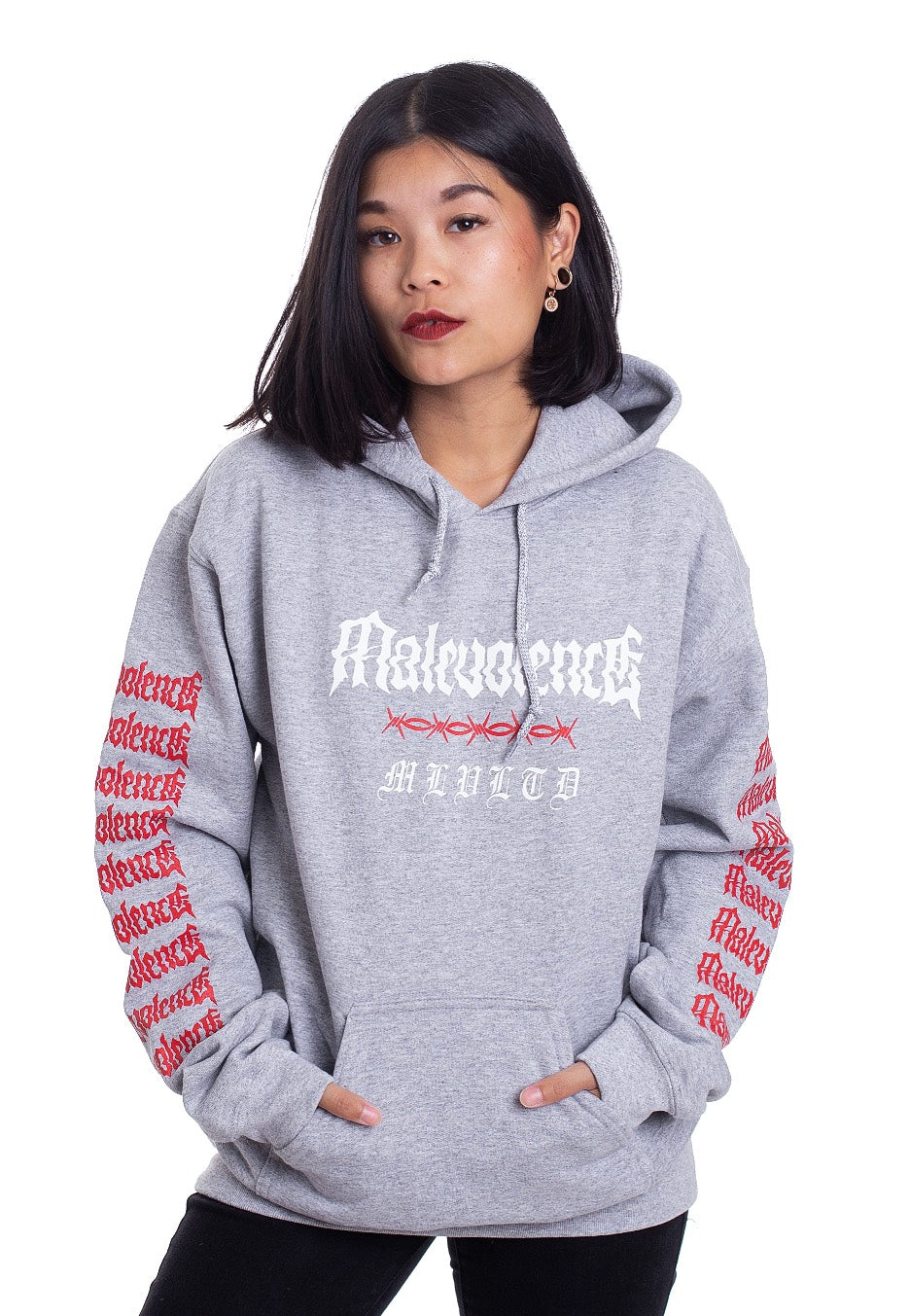 Malevolence - Barbed Wire Sportsgrey - Hoodie | Women-Image