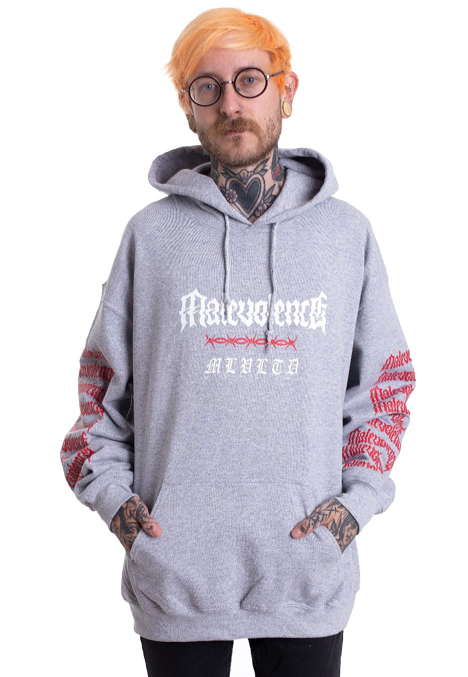 Malevolence - Barbed Wire Sportsgrey - Hoodie | Men-Image