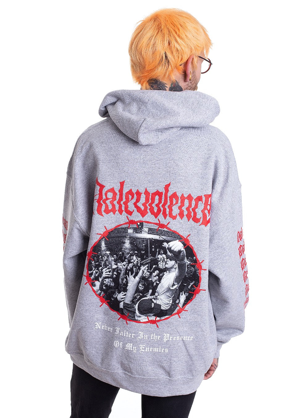 Malevolence - Barbed Wire Sportsgrey - Hoodie | Men-Image