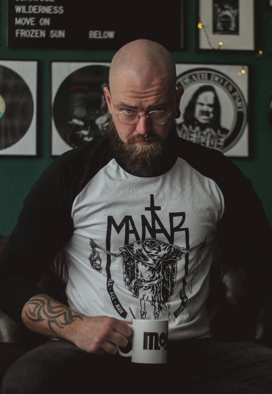 Mantar - Kill All Man White/Black - Longsleeve | Men-Image